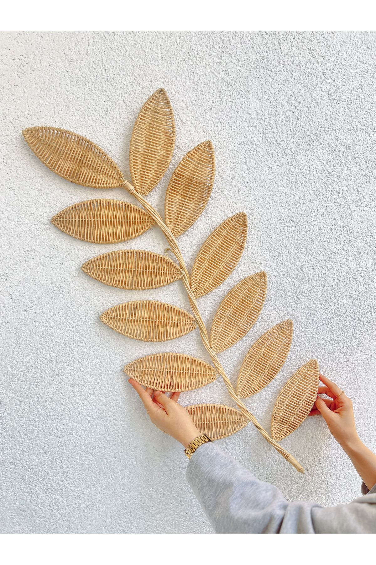 KaiHome Rattan/Bambu Duvar Süsü / Bohem Duvar Süsü 35X90