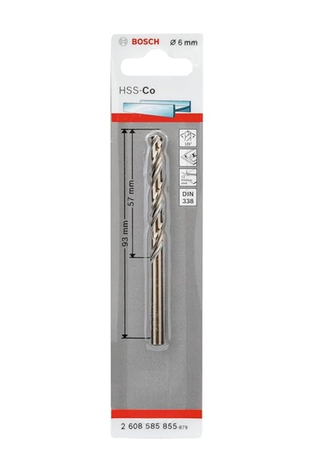 ShopZum Bosch Professional Accessories Matkap Ve Kırıcı Delici Uçları, Metal Matkap Ucu, Gri, 1 Adet