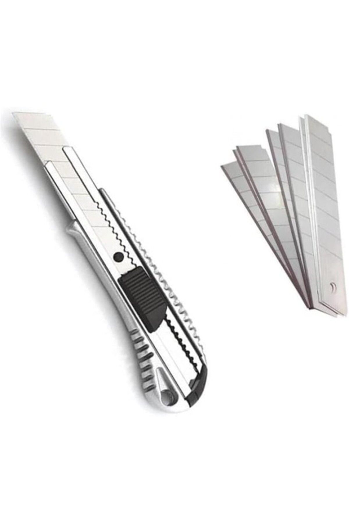 ShopZum Orret Home Metal Maket Bıçağı,Çelik Falçata Ve 10 Adet Falçata Yedeği,Maket Bıçağı Ve