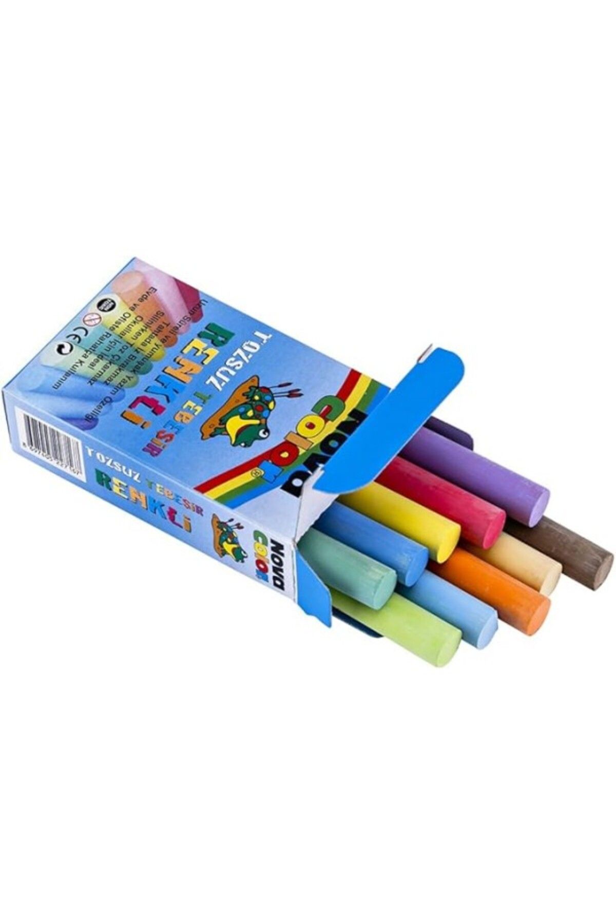ShopZum Nova Color Nc-4111 Tozsuz Tebeşir 10&Apos; Lu Renkli