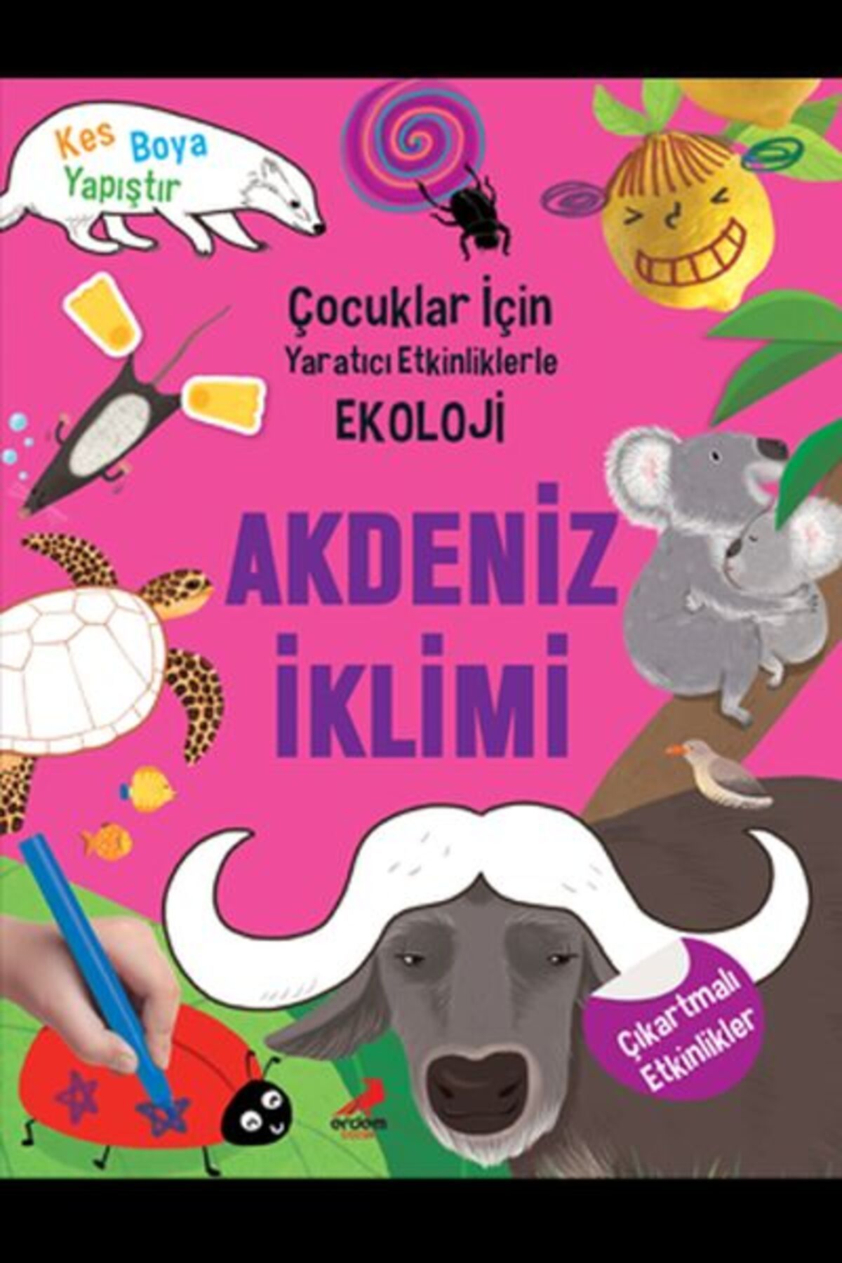 Erdem Yayınları Akdeniz İklimi - Çocuklar İçin Yaratıcı Etkinliklerle Ekoloji - Kes-Boya-Yapıştır