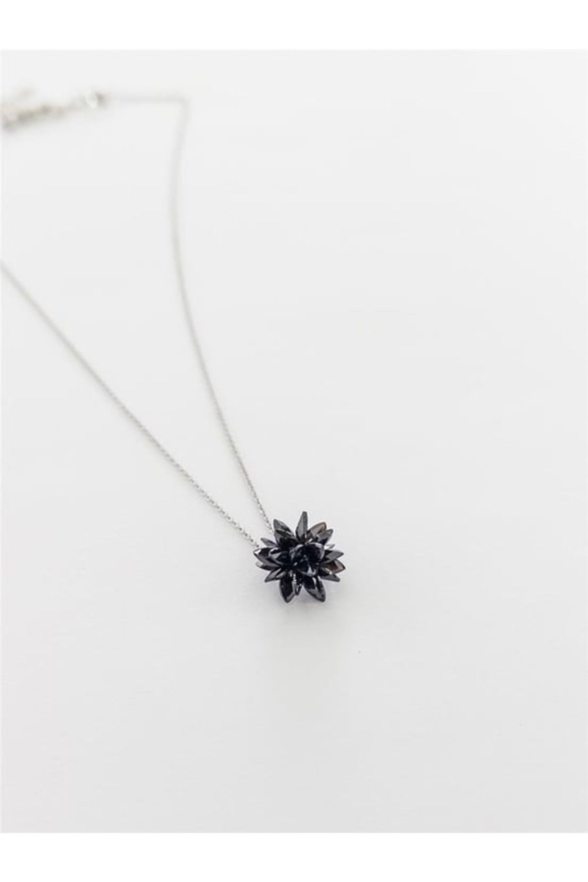LAVİNYAMJEWELLERY ÇELİK SİYAH KARMA TAŞ KOLYE 316L