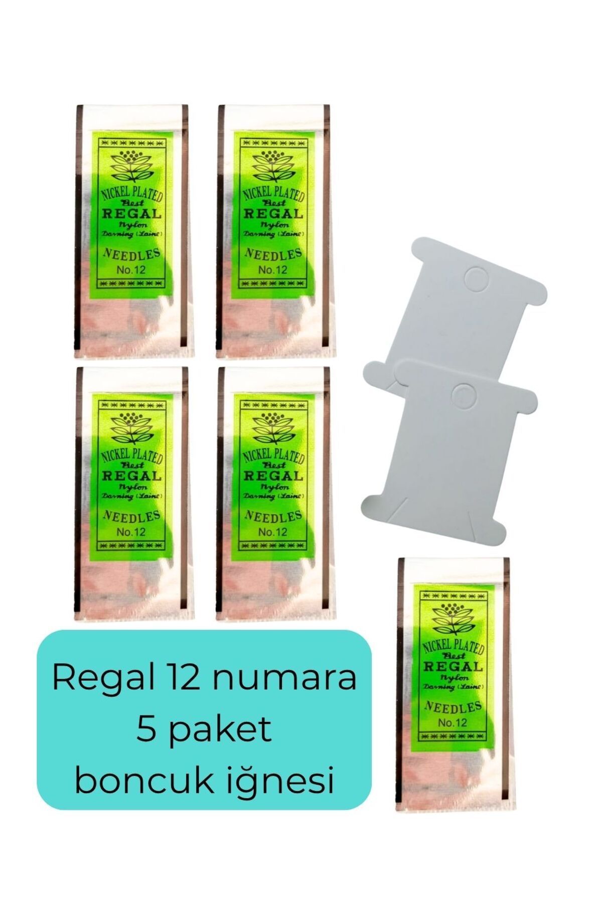 Eskişehir hobi sanat Regal 12 Numara 5 Paket 4 Cm Gold Kum Boncuk Miyuki Iğnesi Esnek Yumuşak Ve 2 Adet Iplik Sarma Kartı