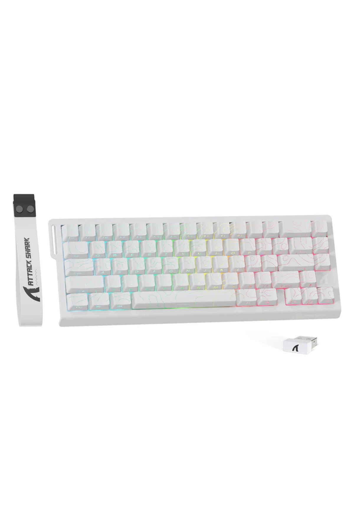 GİZA Attack Shark X68PRO HE RGB 8000Hz Kablosuz Rapid Trigger - Snap Tap 0.01mm Manyetik Switch Klavye