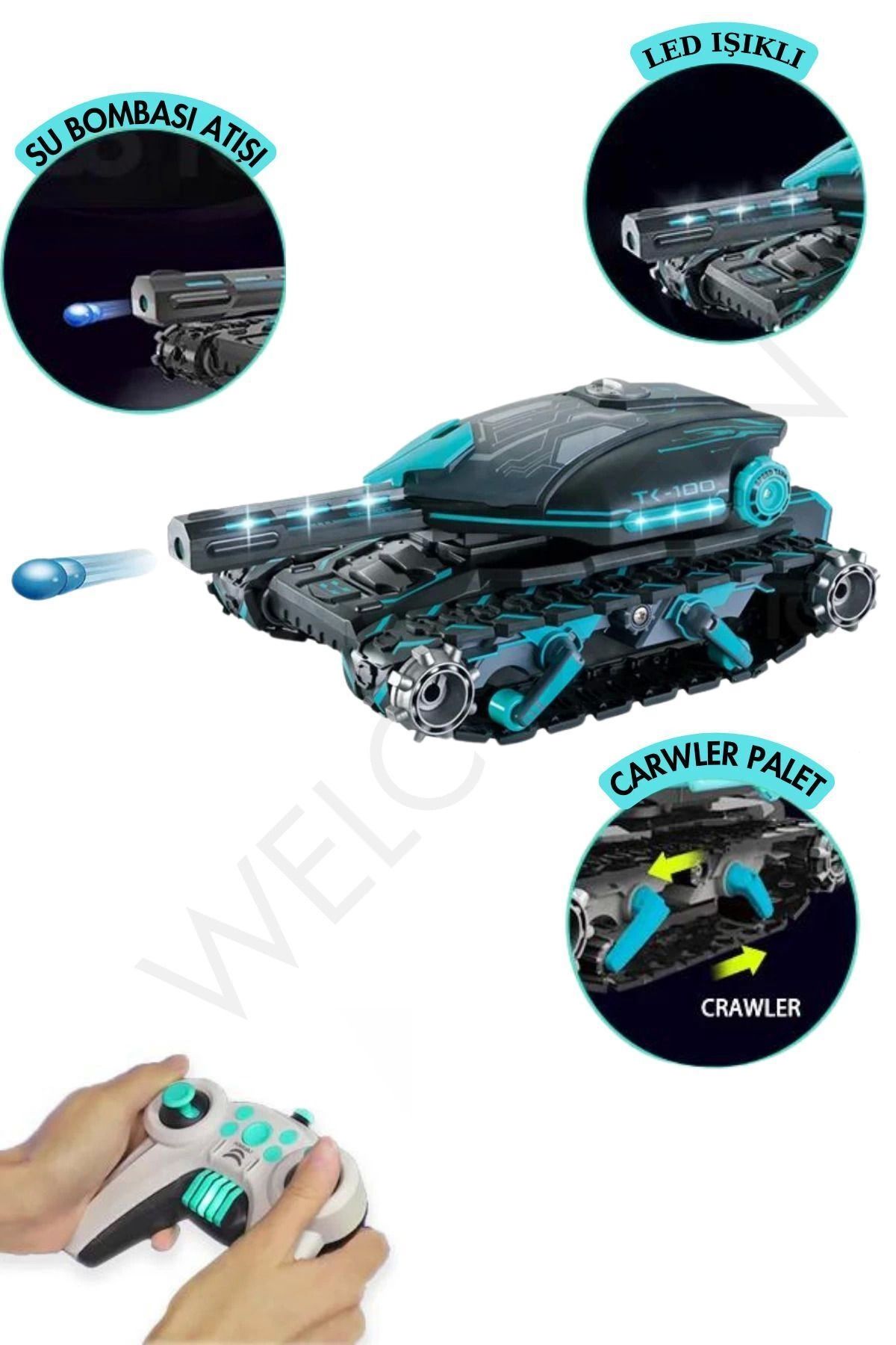 MT29 GİYİM Su Bombası Tankı RC Tank Oyuncak 2.4G Uzaktan Kumanda Tankı 4WD RC Paletli Su Bombası Savaş Tankı