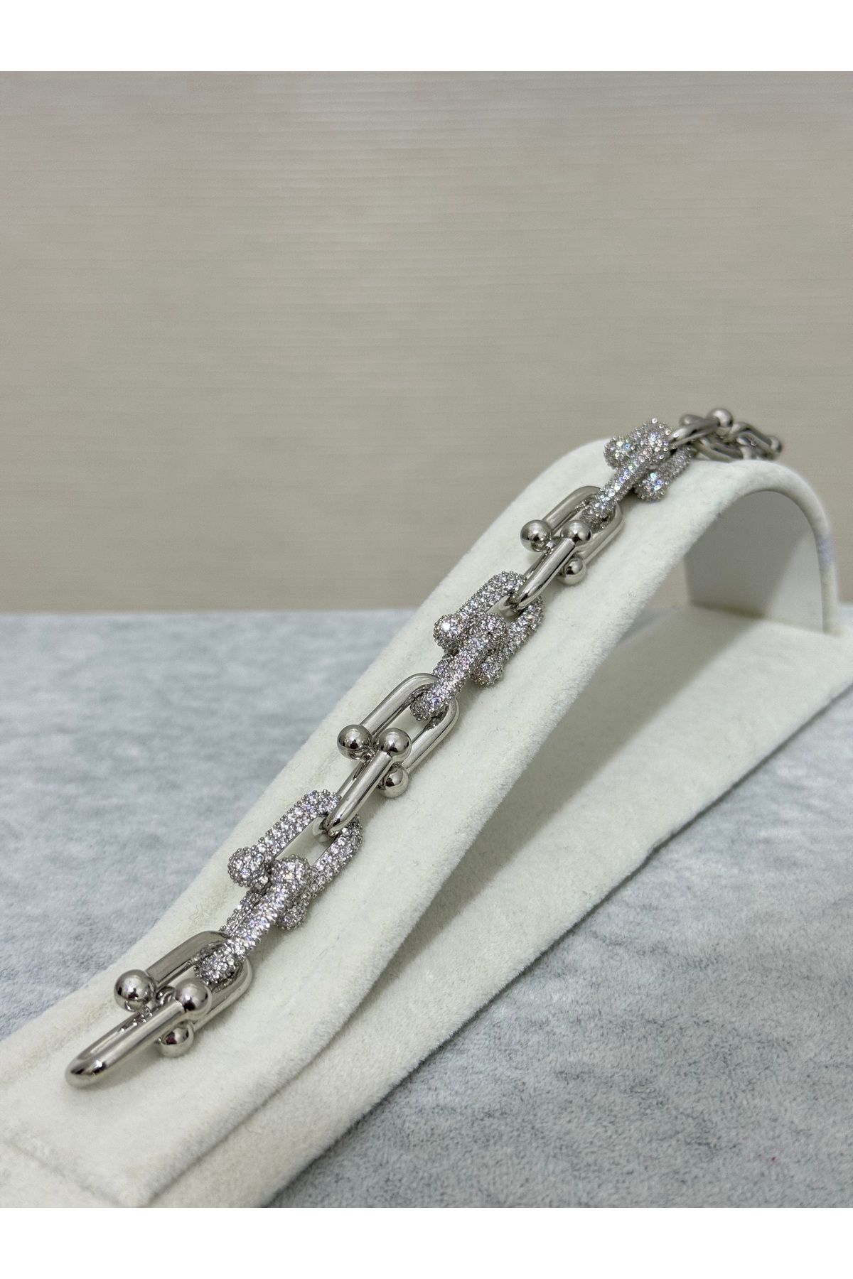 XUPING JEWELRY 316L zincirli taşlı çelik bileklik paslanmaz kararmaz