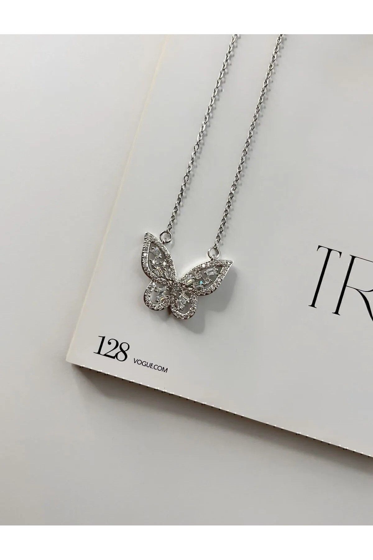HEYjewelry Kelebek Çelik Paslanmaz Kolye Kadın Kolye A+ Kalite