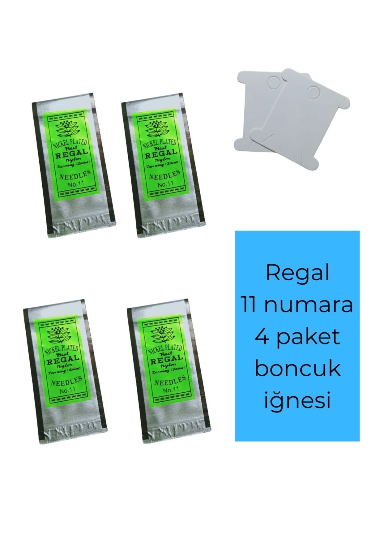 Eskişehir hobi sanat Regal 11 Numara 4 Paket 4 Cm Gold Kum Boncuk Iğnesi Miyuki iğnesi Ve 2 Adet Iplik Sarma Kartı
