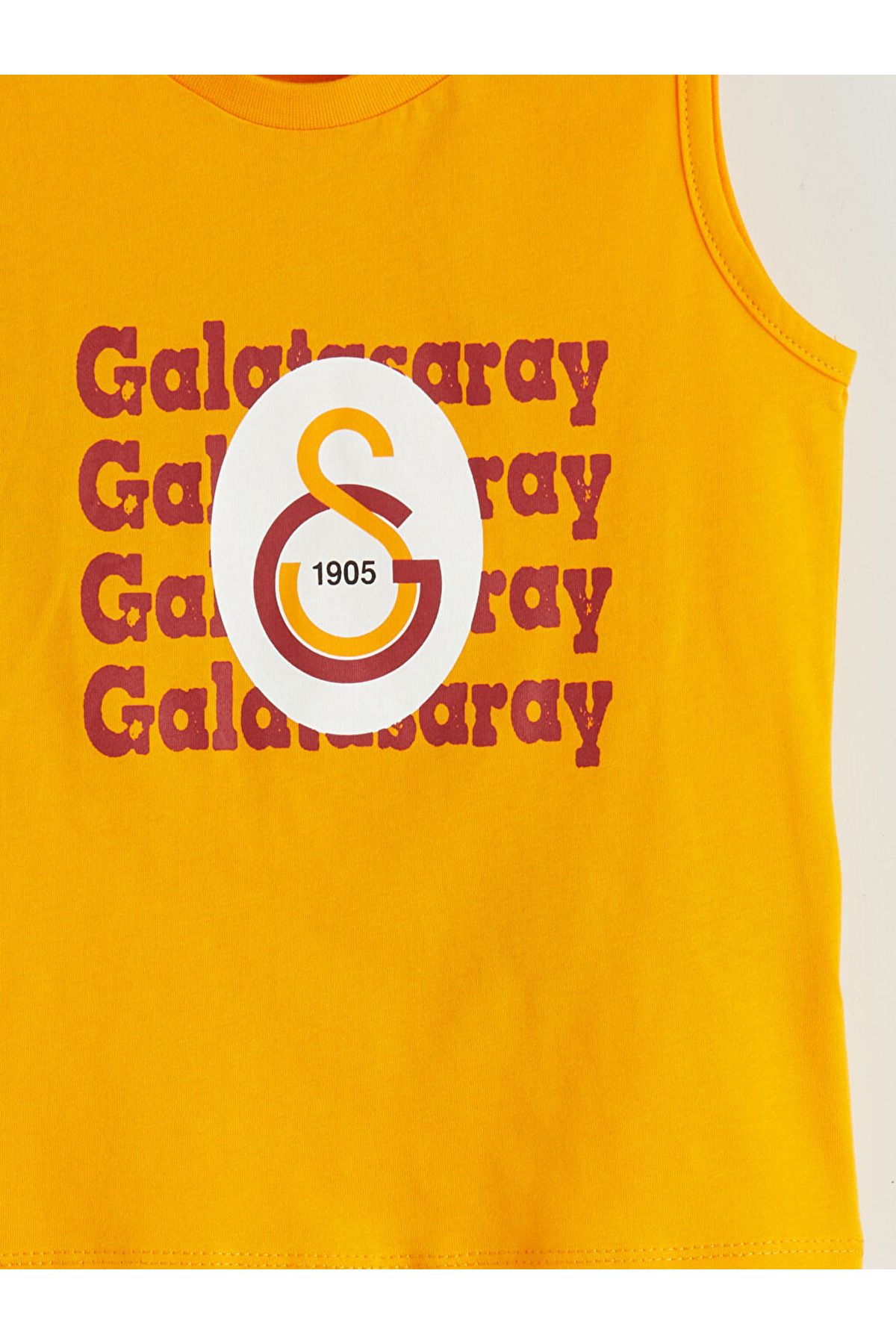LCW Kids Sari Galatasaray Baskılı Erkek Çocuk Yüzme Üst ve Şort 2'li - 6
