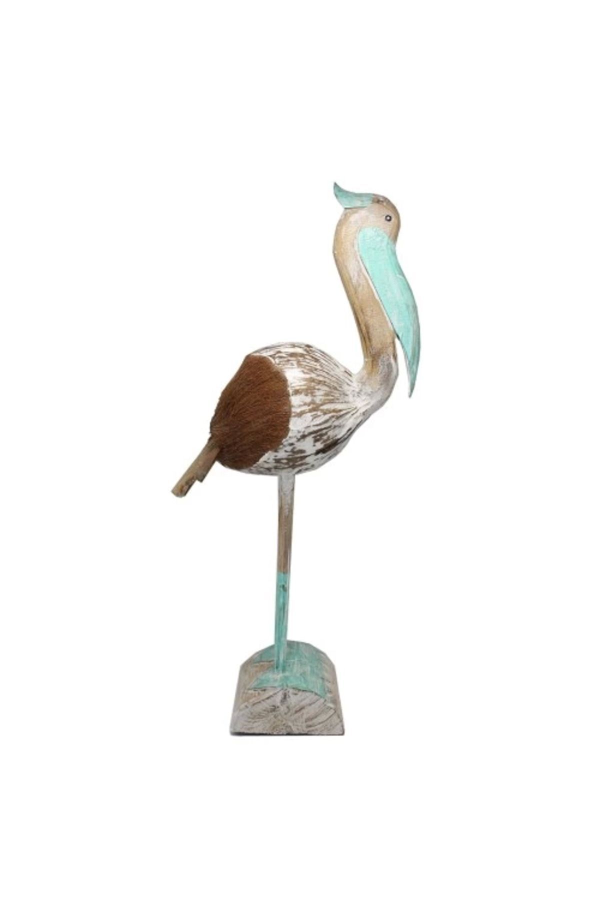 SerenityHaven Ahşap Pelikan Figürü Model 1
