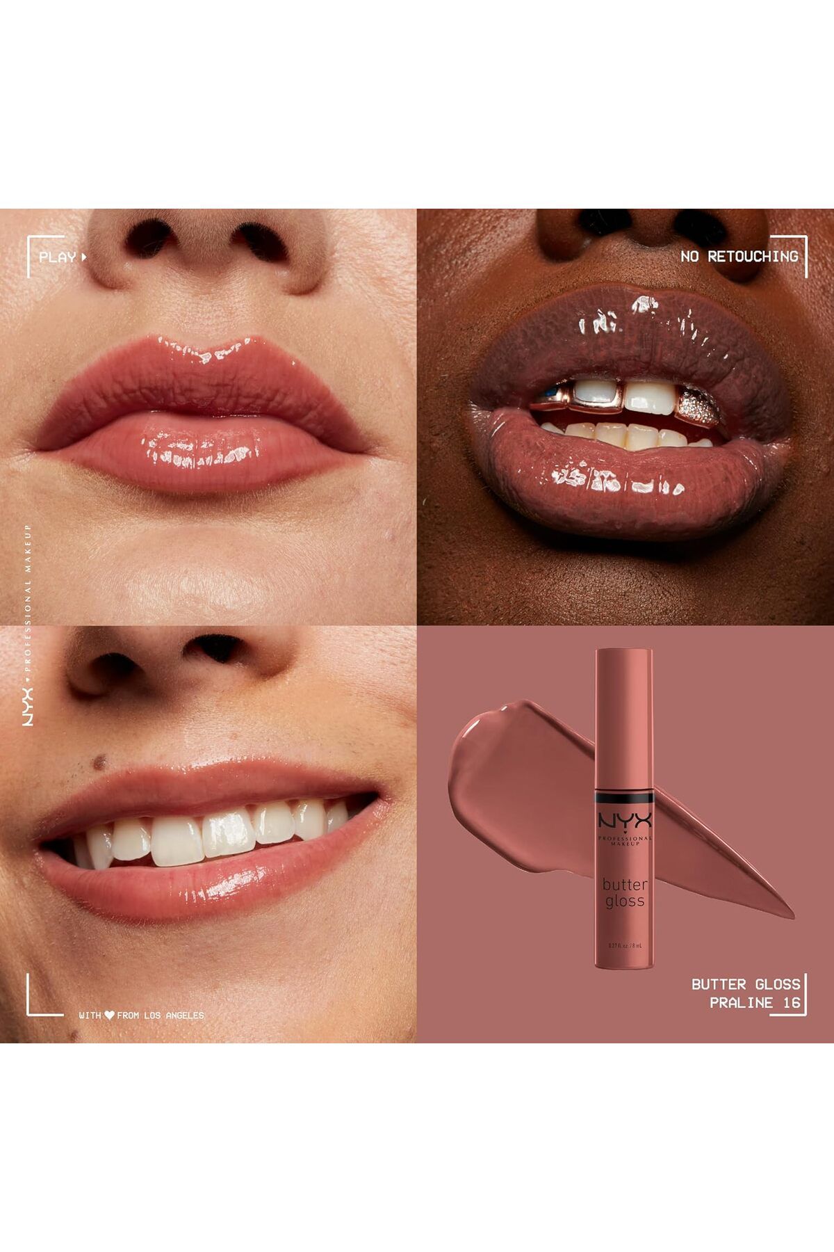 NYX Professional Makeup-NYX PROFESSIONAL MAKEUP Butter Gloss, Non-Sticky Lip Gloss - Shade: Praline (Deep Nude) 5