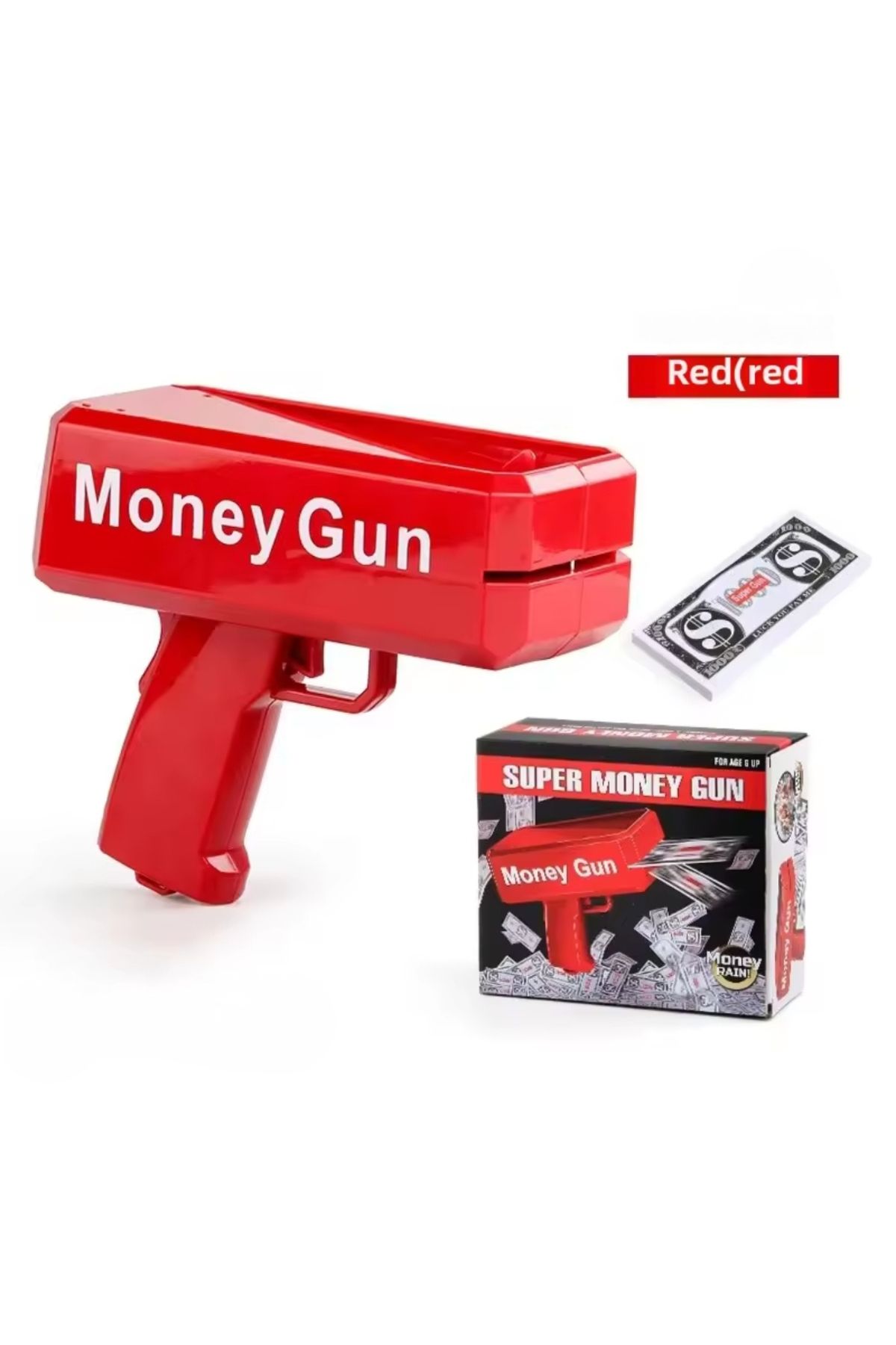 Wolawood Para Tabancası Cash Gun Full Otomatik Para Atan Silah Parti Eğlence Oyuncağı Dolar Hediyeli Set