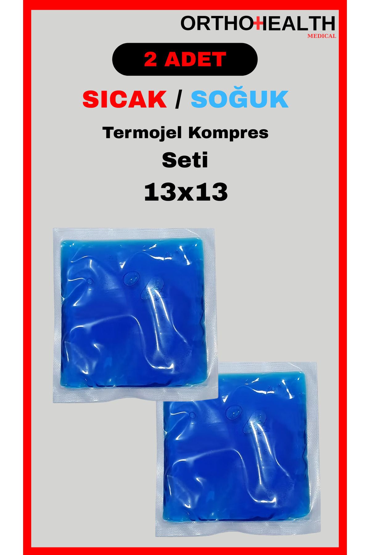 orthohealthmedical Termojel Sıcak Kompres Jel Soğuk Kompres Jel Buz Paketi( 2 Adet 13X13CM)