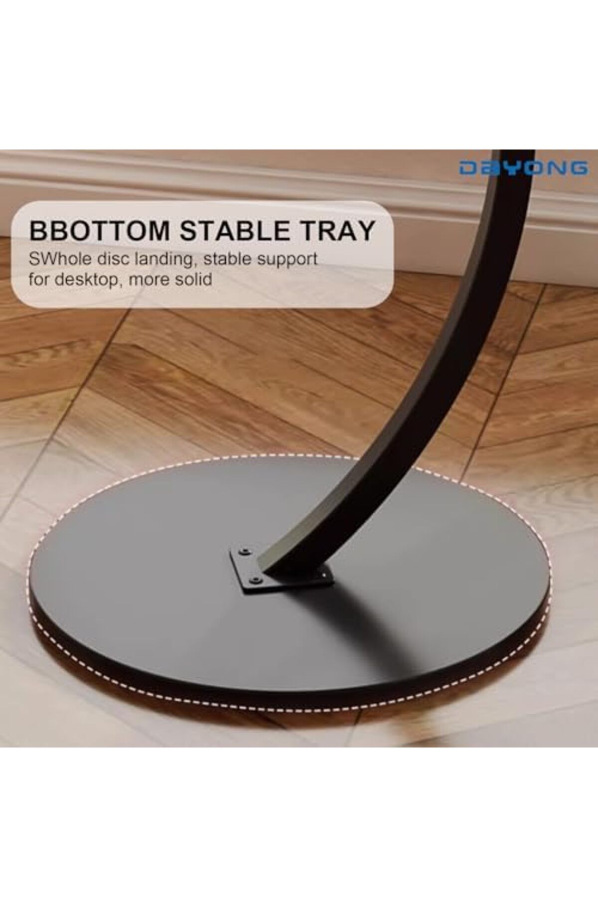 Generic-C-Shaped End Table, Sofa Side Table, Bedside End Table, Portable and Easy to Assemble Nightst 8