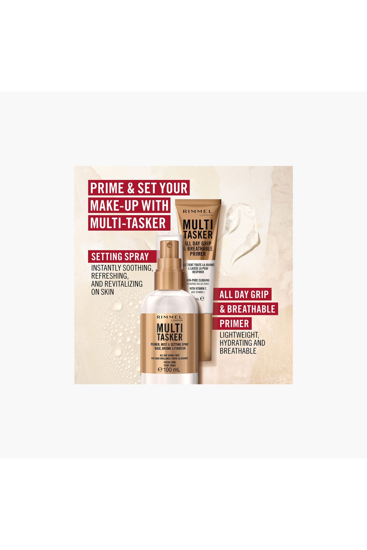 Rimmel-ريميل ملتي تاسكر ويك مي أب خافي عيوب وكريم أساس - 20 مل 7