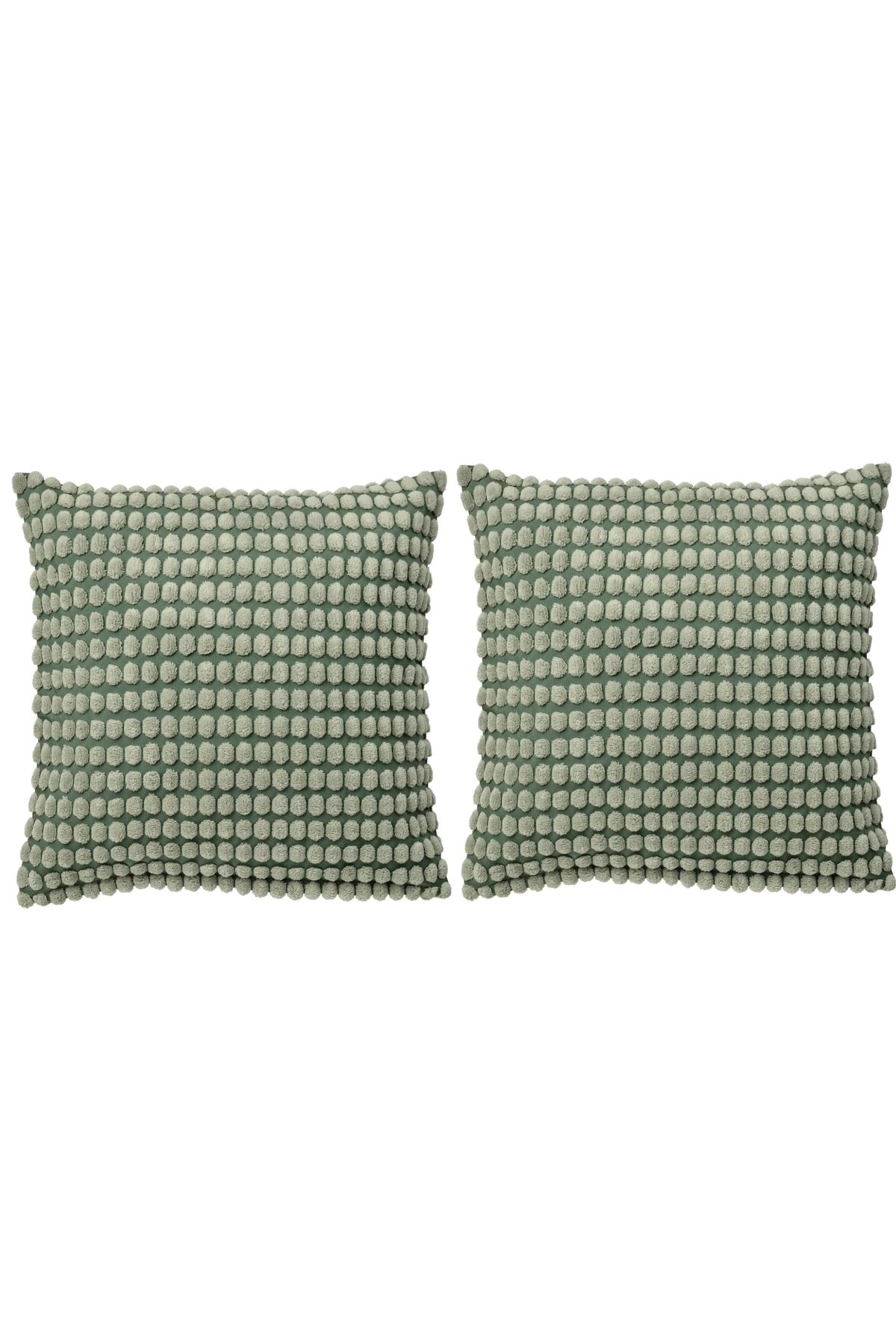 IKEA 2 Adet Kırlent Kılıfı 50x50 Cm Fermuarlı İkea 2'li Set Minder Kılıf Soluk Yeşil İçi Dahil Değildir