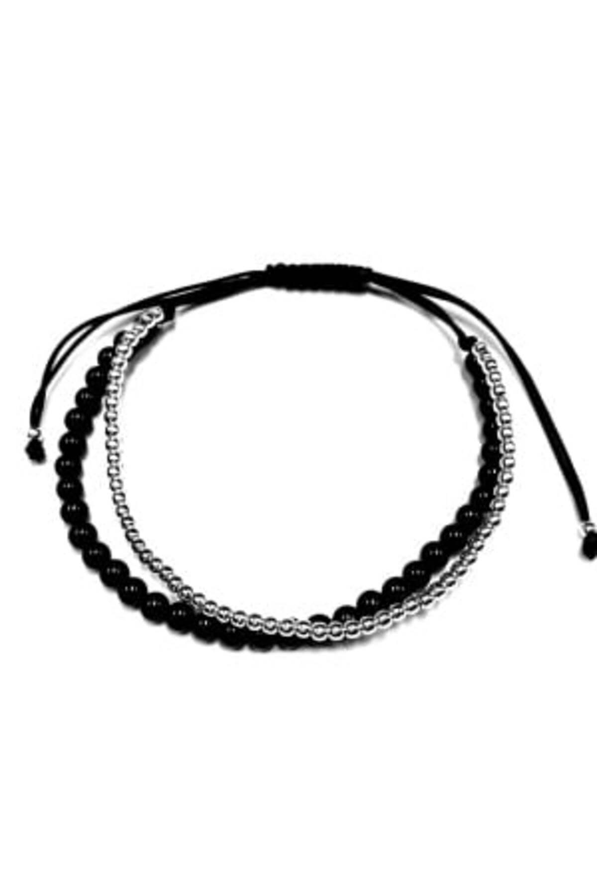 byRetroChique-Double bracelet byRetroChique onyx and silver 2