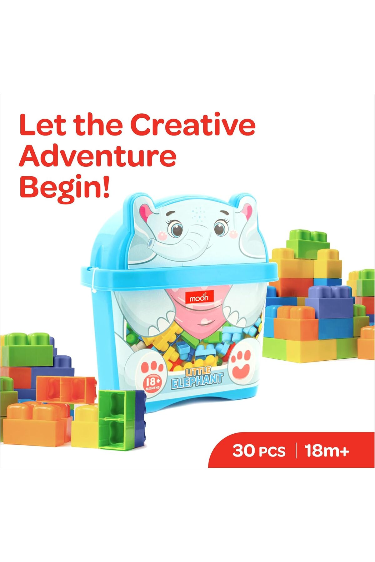 بلاکهای خلاقانه اسباببازی مون برند برای کودکان - ۳۰ عددی