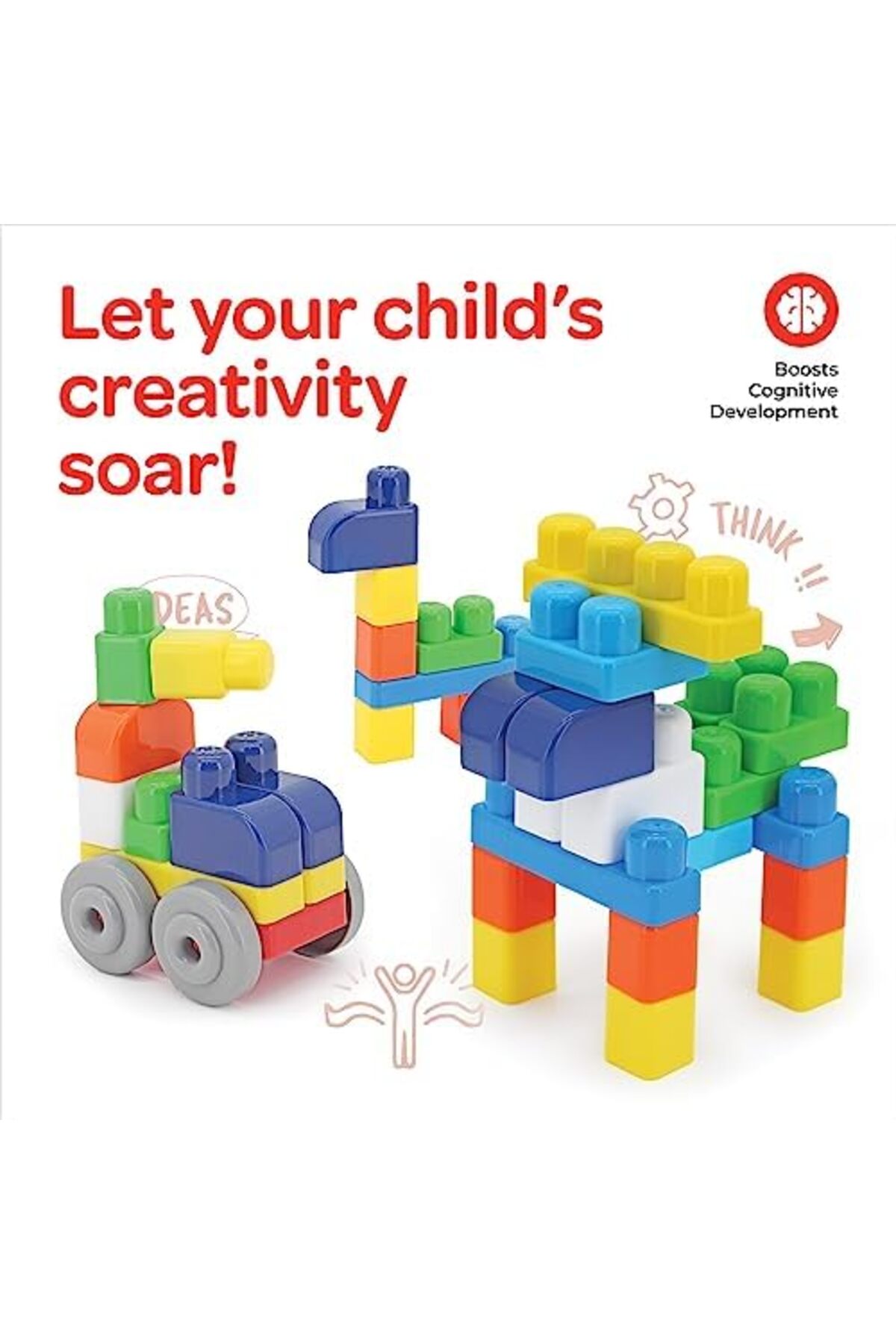بلاکهای خلاقانه اسباببازی مون برند برای کودکان - ۳۰ عددی