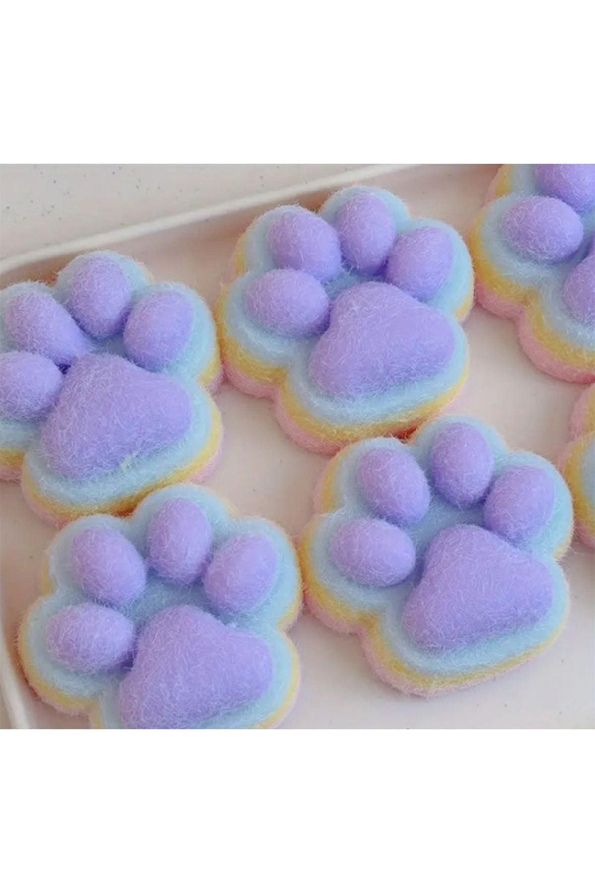BES Kedi Patisi 4,5 cm 2 ADET Stres Oyuncağı Yumuşak Fidget Squishy Tüylü Pati