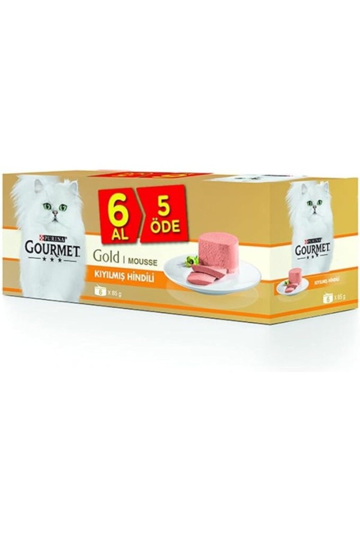 ShopZum Gourmet Kıyılmış Hindi Etli Kedi Konservesi 6 Al 5 Öde 85 gr