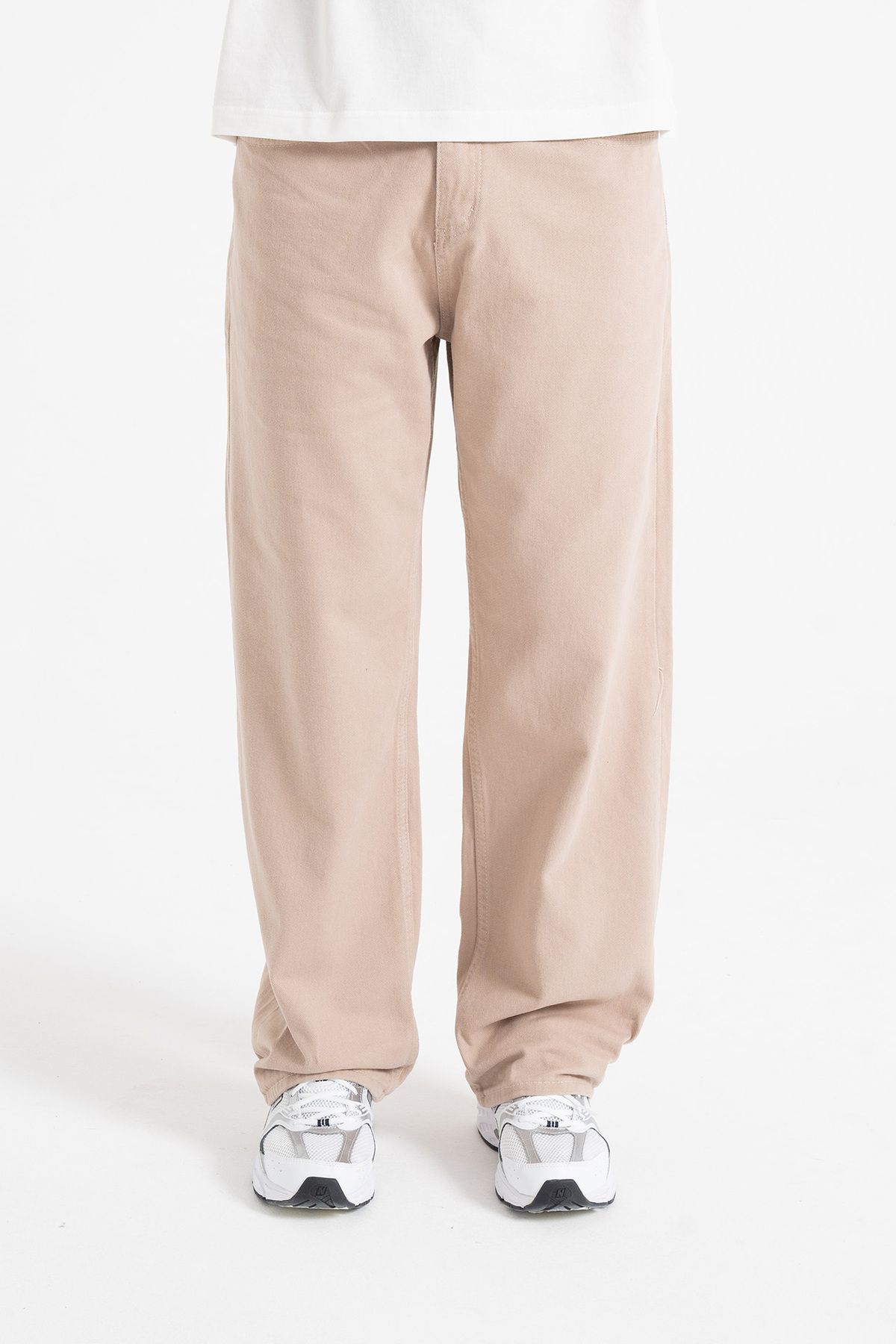 ATE WEAR Basic Bej Baggy Kot Pantolon