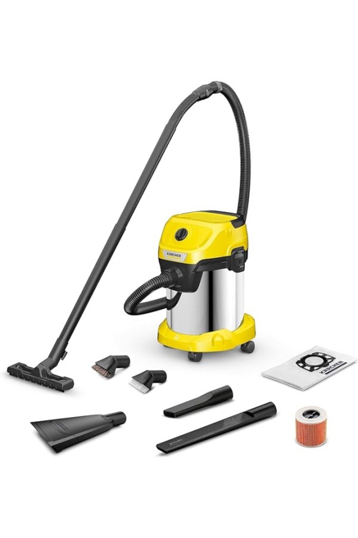 ShopZum 3 S V-17/6/20 Araç Tipi Islak Ve Kuru Elektrikli Süpürge Üfleme Fonksiyonlu, 1000 W, 17 L
