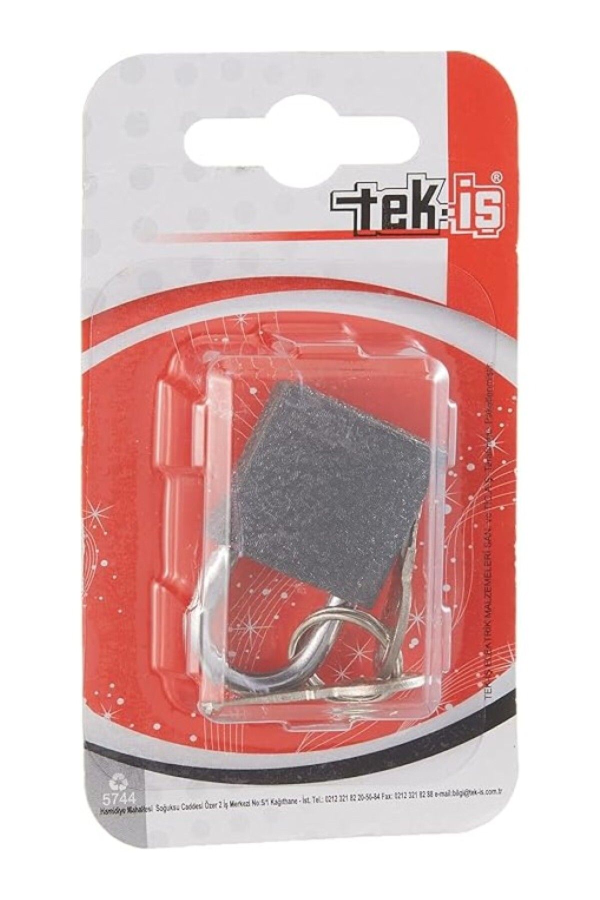 ShopZum Tek-İş 524164 Asma Kilit Gri Döküm, Gri, 25Mm