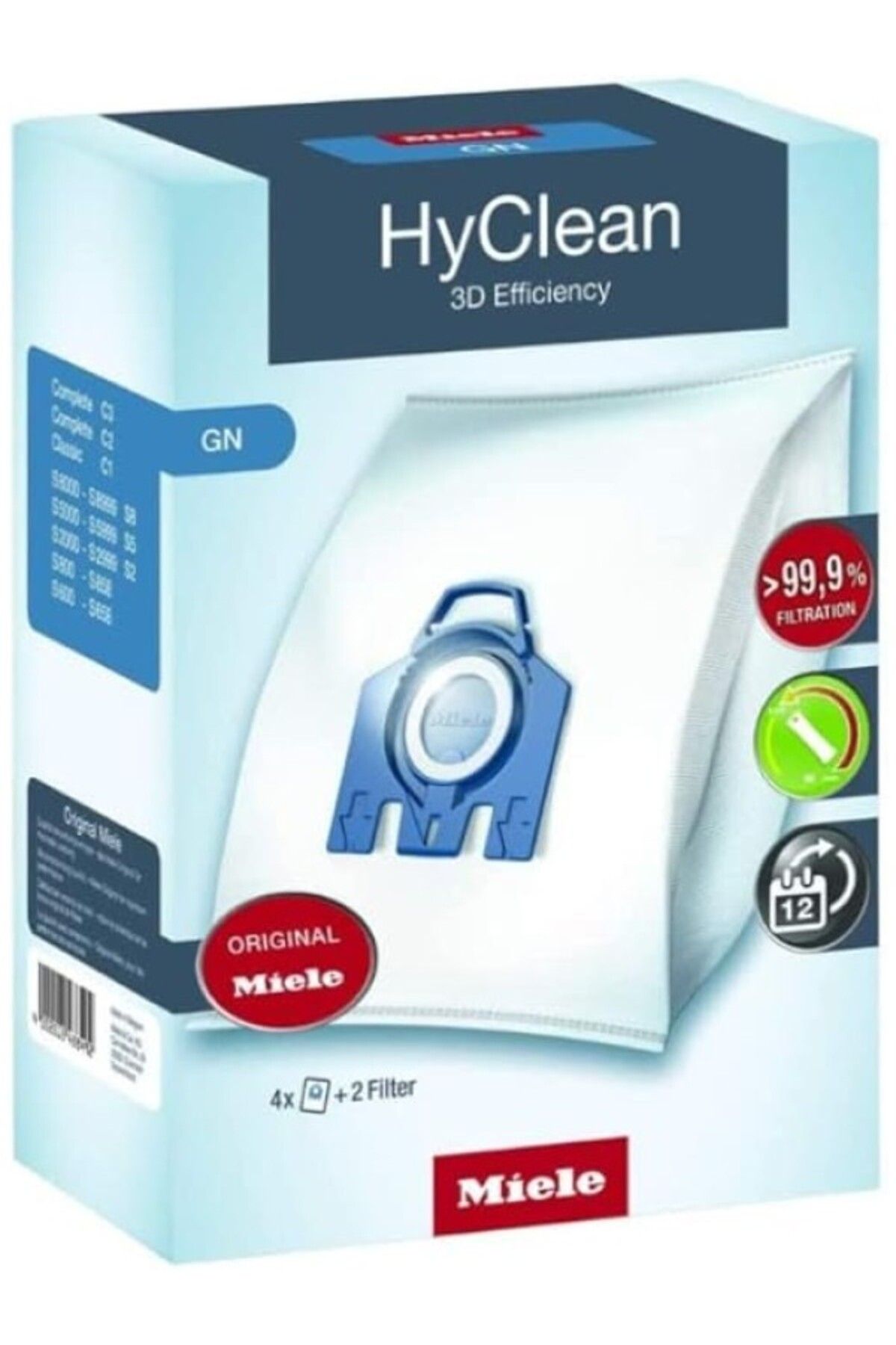ShopZum Hyclean Gn 3D Verimlilik Toz Torbası Klasik, Komple, S2000, S5000, Ve S8000 Serisi 8.5 X