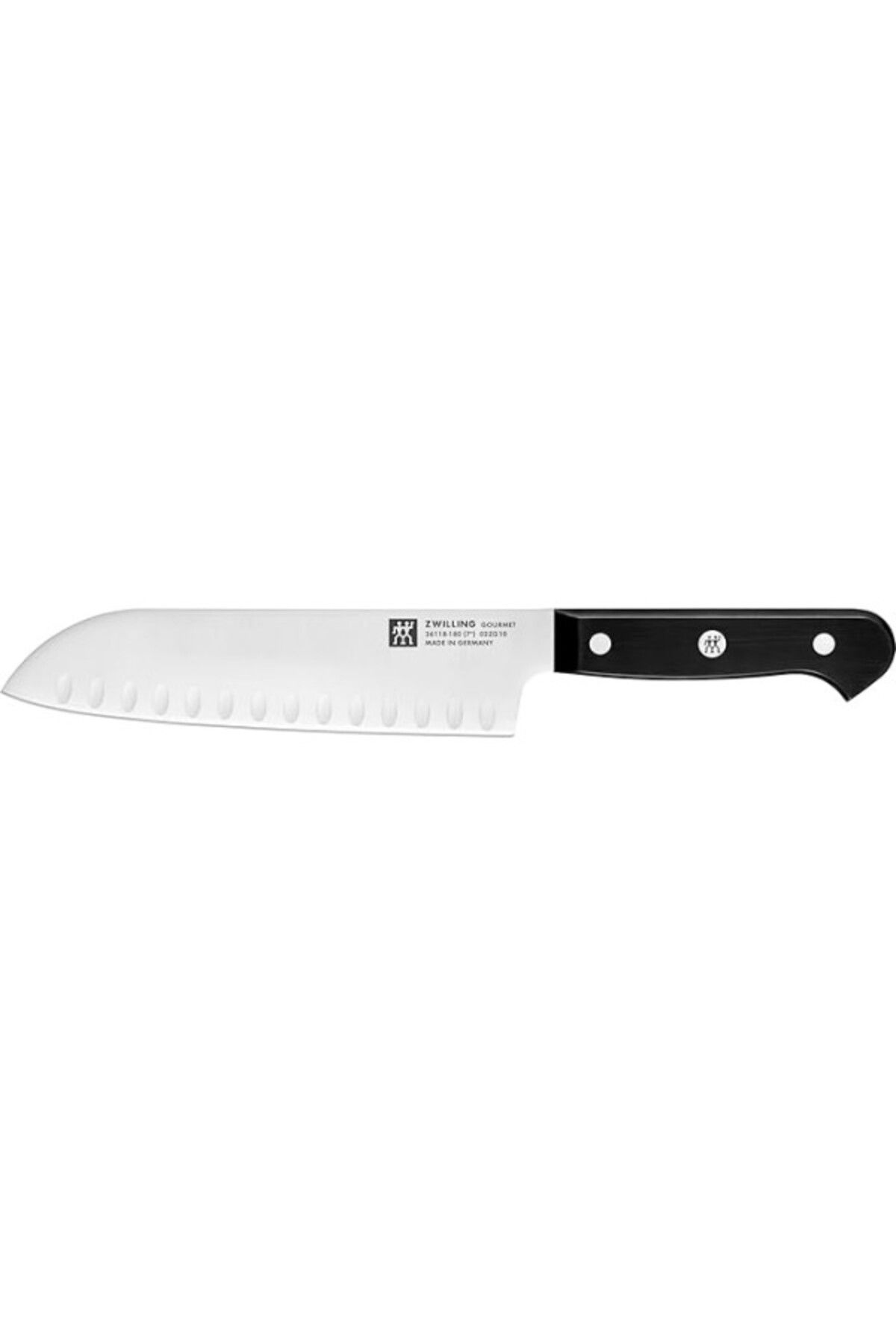 ShopZum Zwilling Gourmet Oluklu Santolu Bıçağı, Paslanmaz Çelik, Siyah