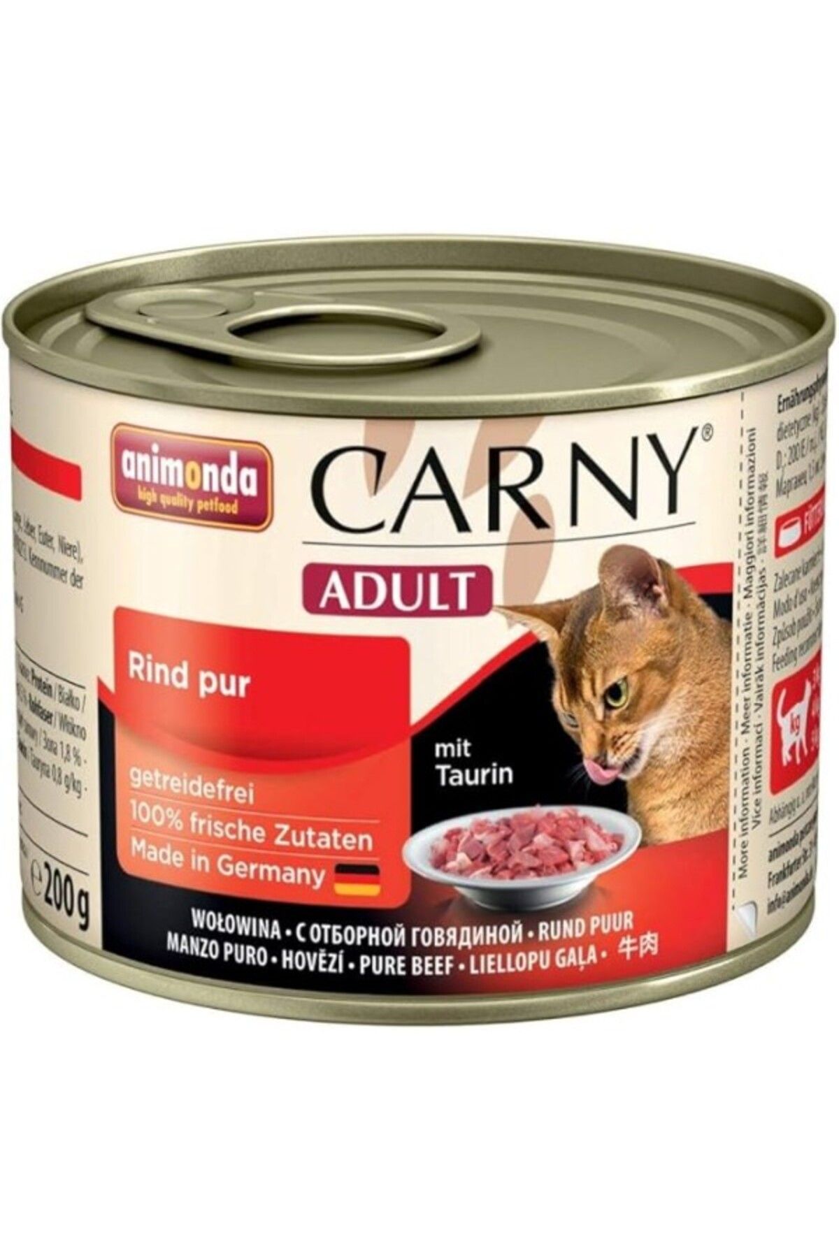 ShopZum Animonda Carny Yetişkin Kedi Konservesi 200 Gr Sığır Etli