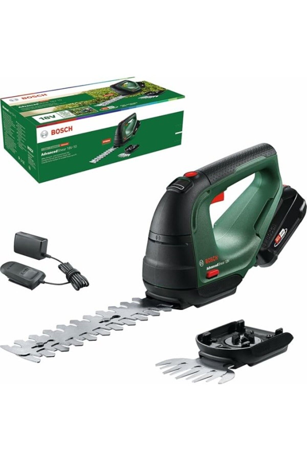 ShopZum Bosch Home And Garden Advancedshear 18v-10 Akülü Çim Makası (1 Akü 2,0 Ah, 18 Volt Sistem, Akü Şarj
