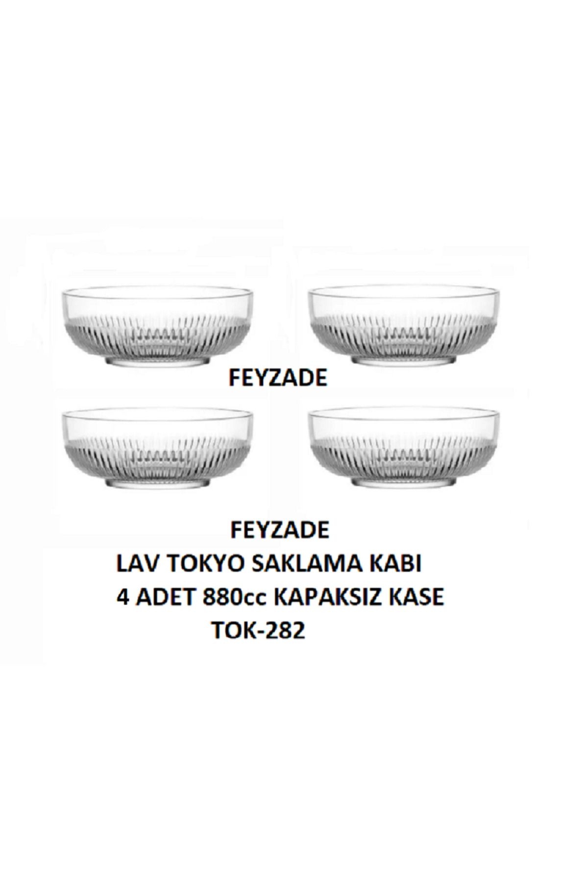 LAV FEYZADE TOKYO SAKLAMA KABI 4 ADET 880cc KAPAKSIZ KASE