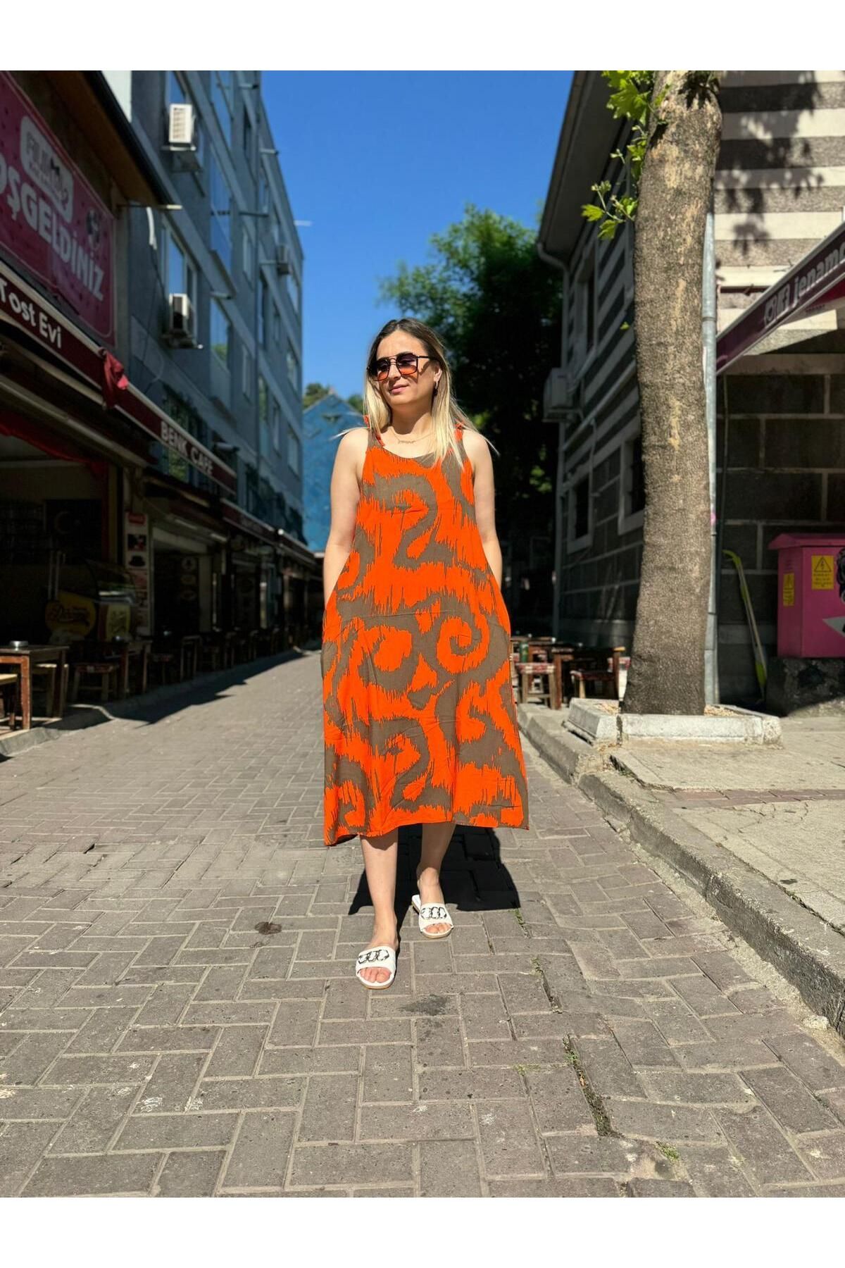 KTY TR KADIN İP ASKILI ELBİSE
