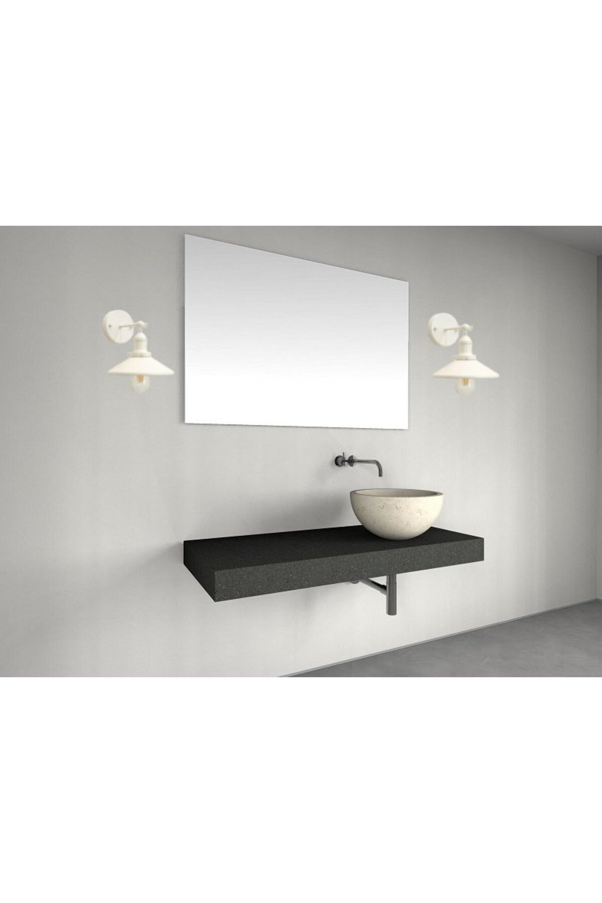 SerenityHaven RETRO,RUSTİK 2,VİNTAGE BEYAZ 1XE27 DUYLU METAL DUVAR APLİK ŞAPKA ÇAPI:23CM