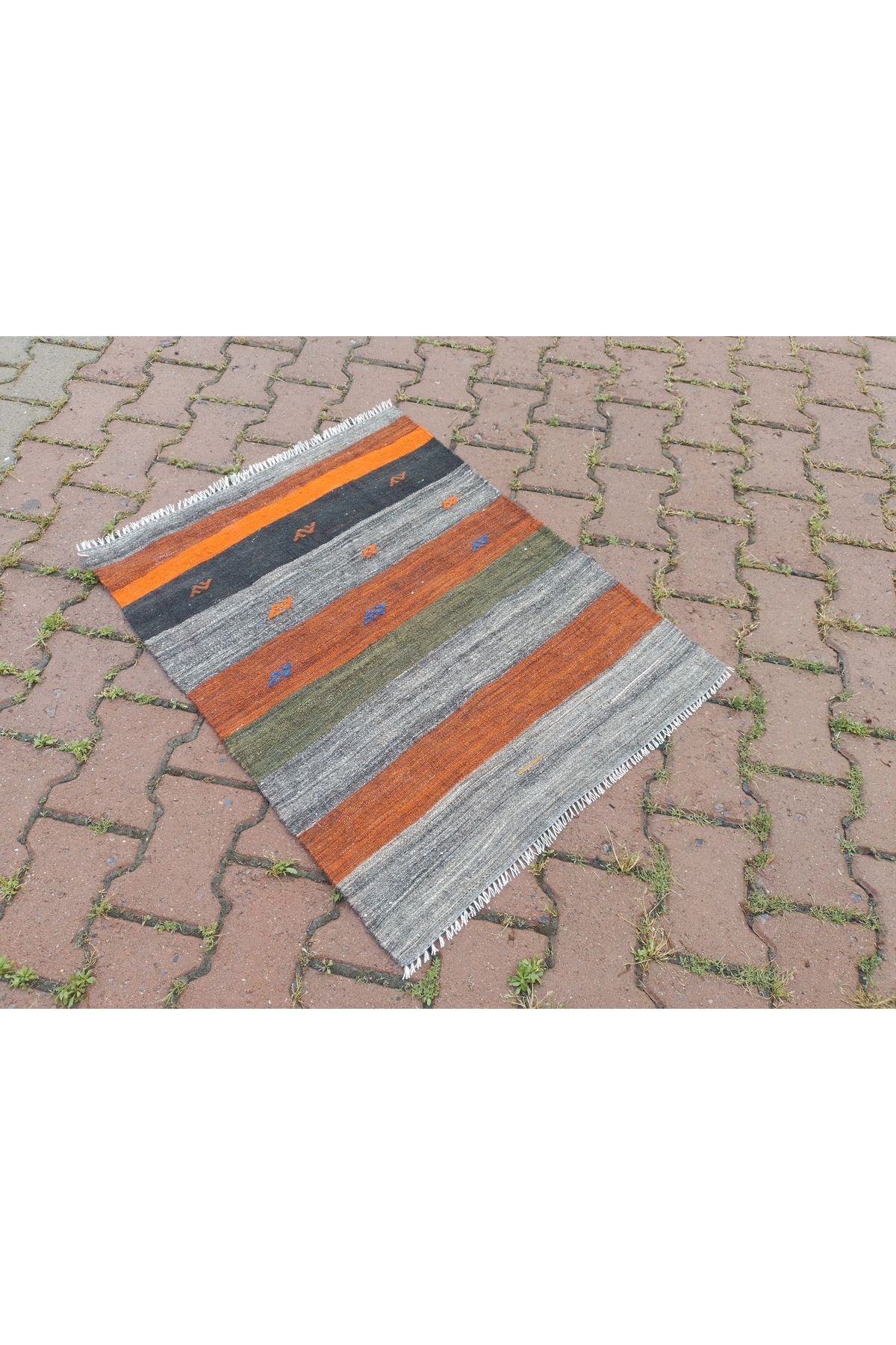 ŞAHMERDANOĞLU 69 x 87 Cm El Dokuması Adana Yöresi Küçük Kilim, Babalar Gününe En Güzel Unutulmaz Hediye 2569