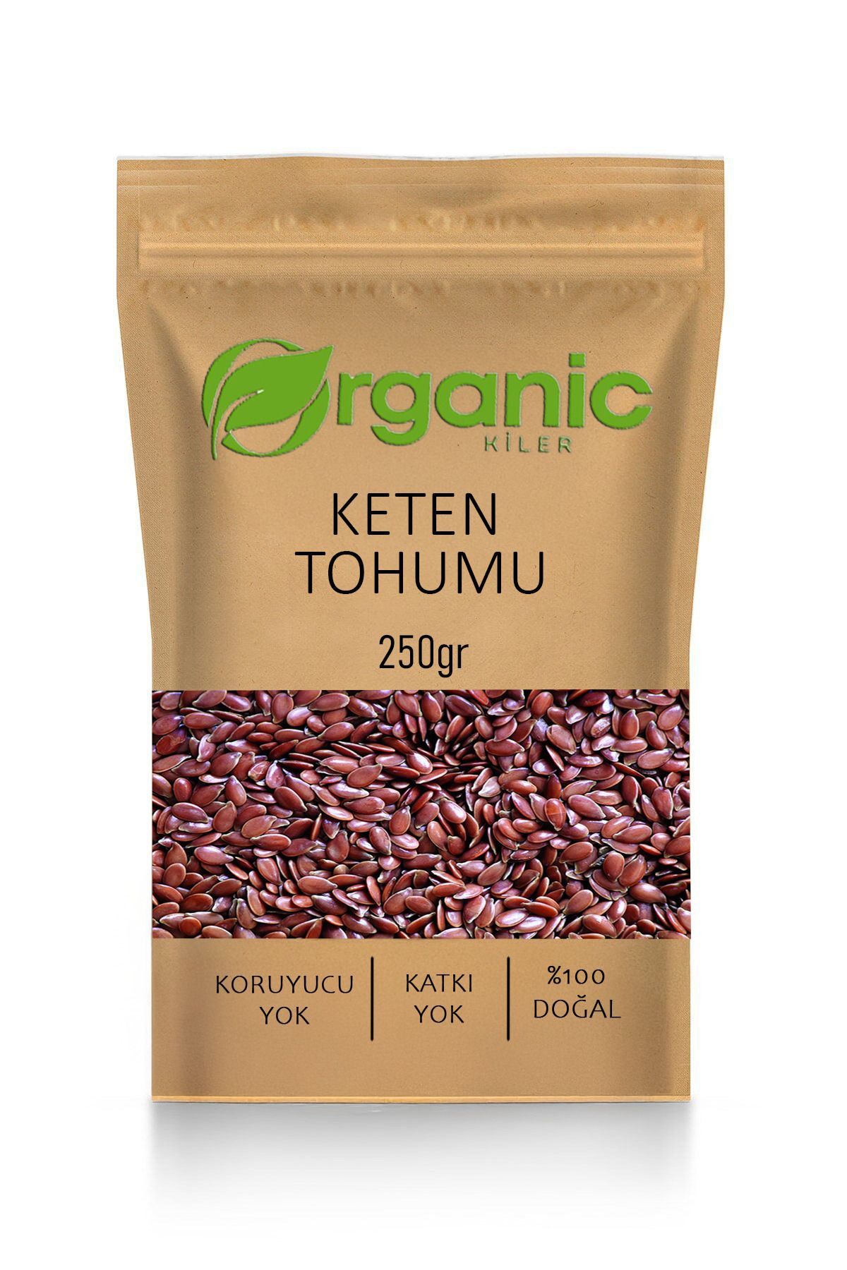 Organic Kiler Keten Tohumu 250gr. Tane Katkısız & İlavesiz Taze Mahsül