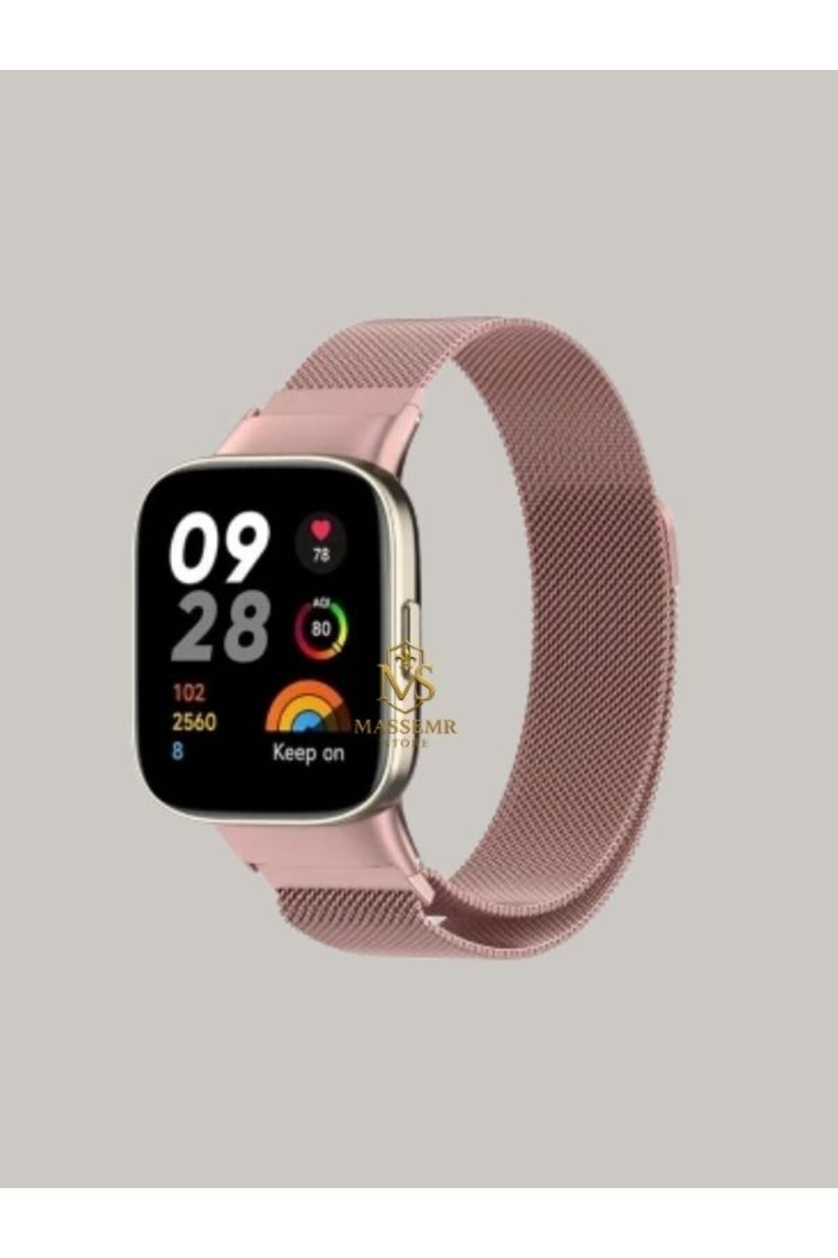 Massemr Xiaomi Redmi Watch 3 Uyumlu Metal Mıknatıslı Akıllı Saat Kordonu – Şık ve Ayarlanabilir