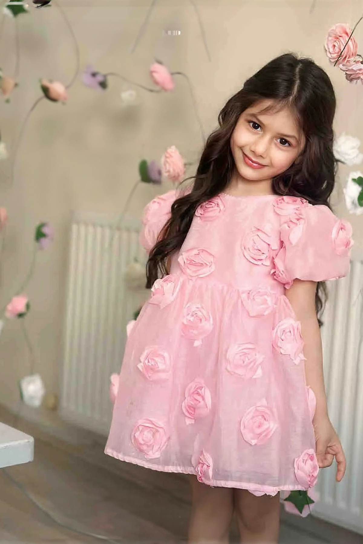 Baby Animals Kız Bebek Kız Çocuk Doğum Günü Parti Düğün Elbise Kısa Kol Tüllü Tütülü Tütü Astarlı fotoğrafı 5 (önizleme)