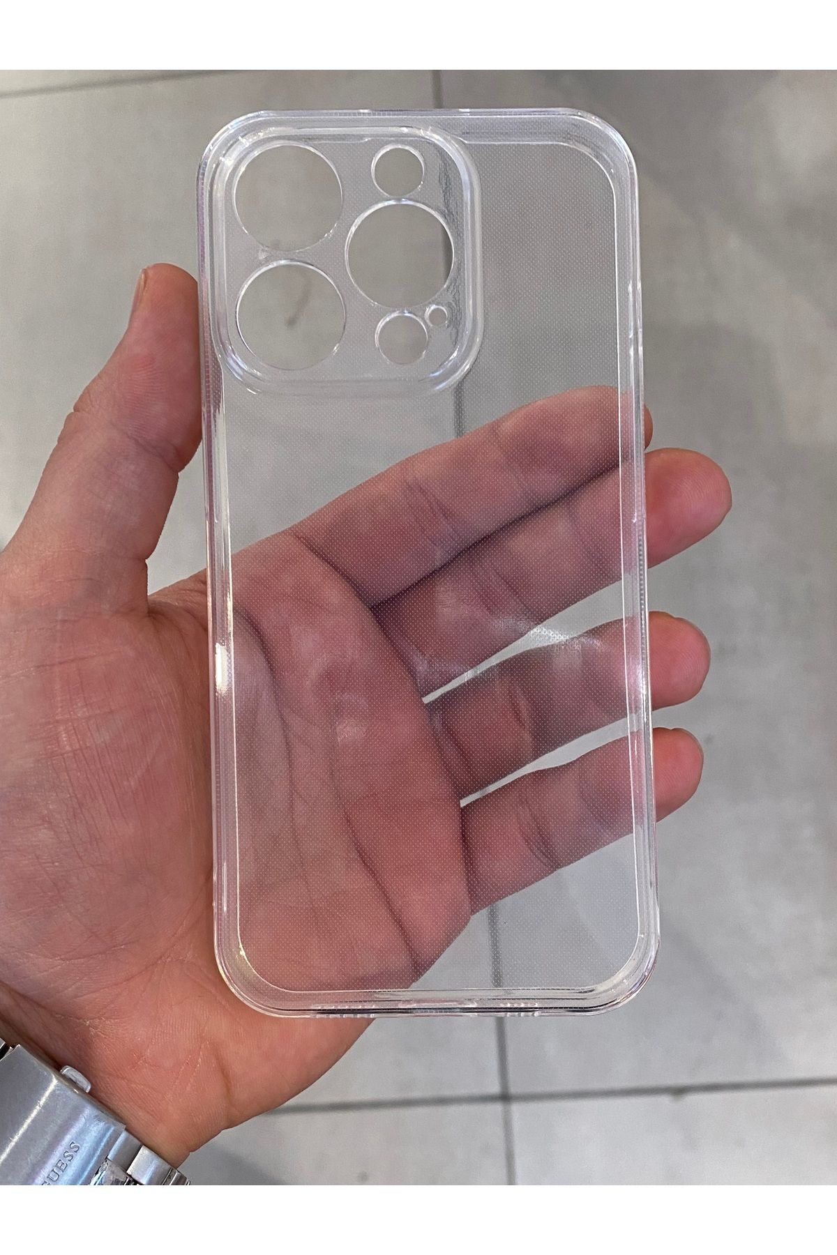 Mee.co İphone 14 Pro Uyumlu Koruyucu Şeffaf Silikon Kılıf
