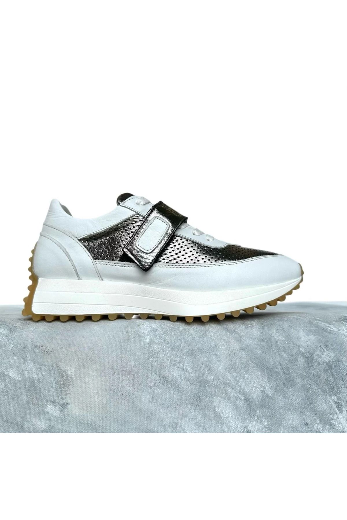 H&K GLOW Hakiki Deri Cırtlı Sneaker