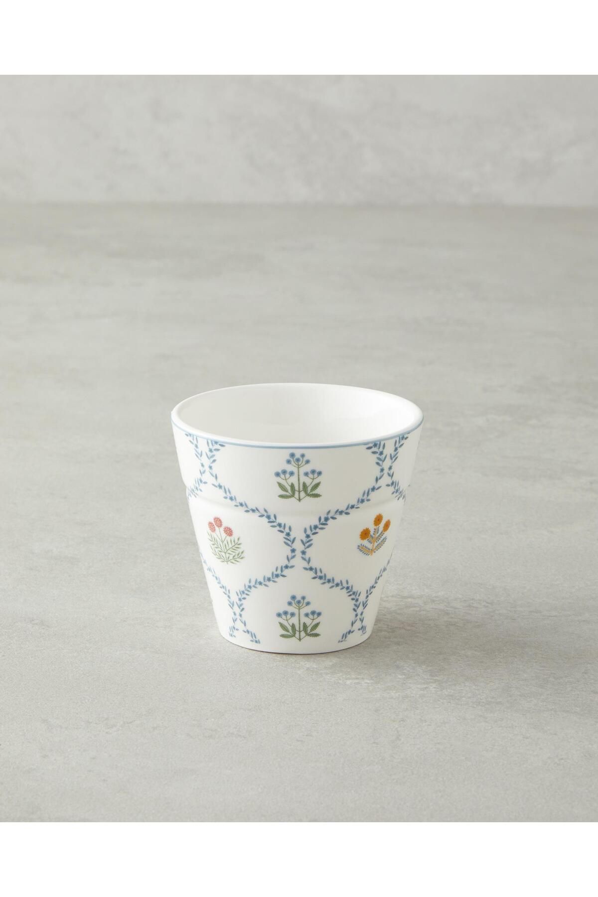 English Home Retro Spring New Bone China Bardak 230 ml Beyaz - Mavi