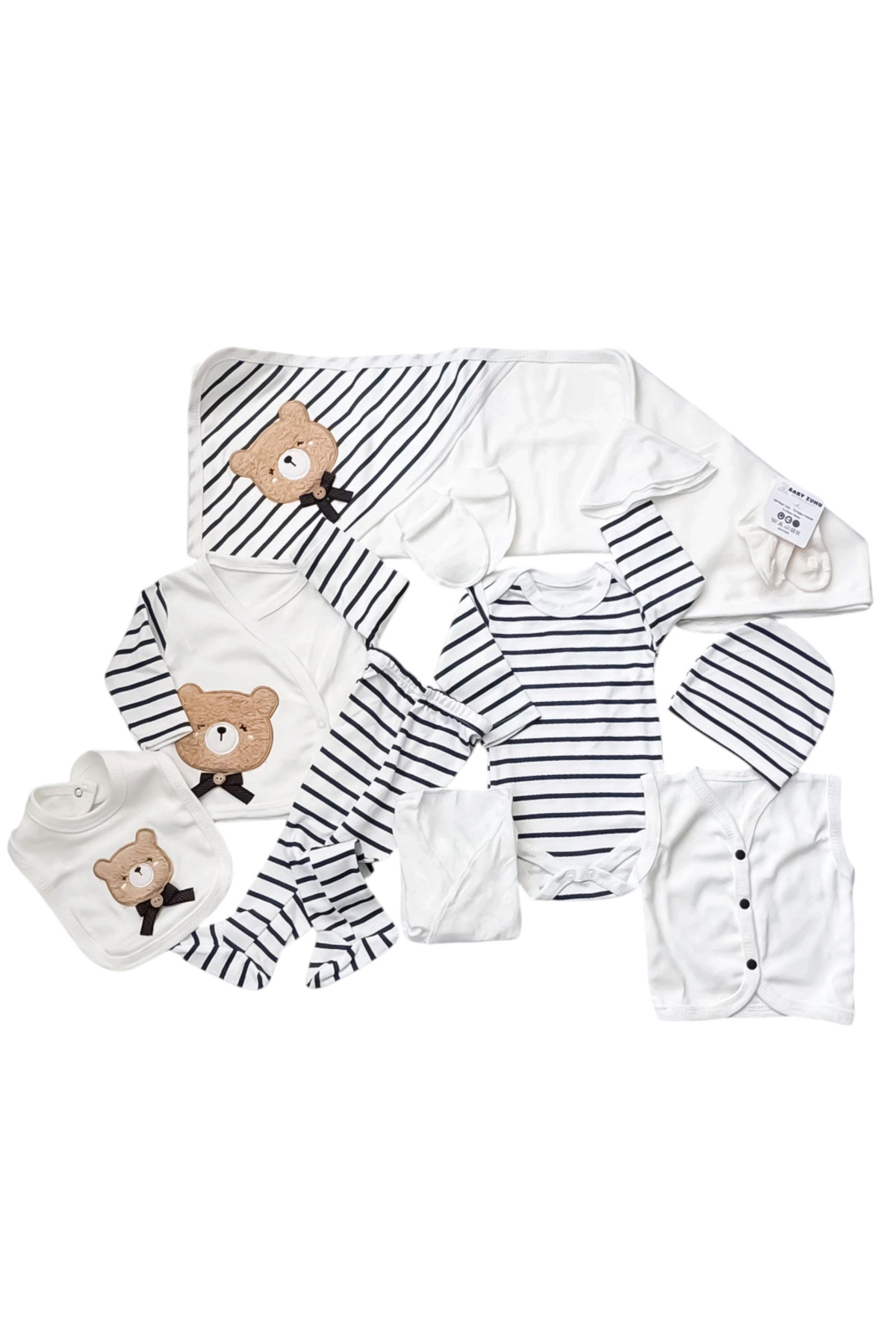 BABY ZUHU 4 Lü Doğum Seti 11 Parça Hastane Çıkışlı Portbebeli Kangurulu ve Anne Bebek Bakım Çantalı fotoğrafı 3 (önizleme)