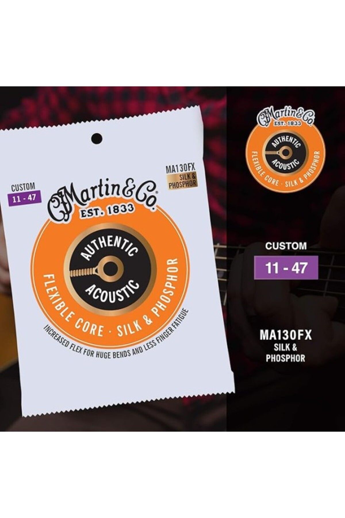 Martin-Ma130Fx Sp Flexible Core and Phosphor Wire Set Custom 11-47 4