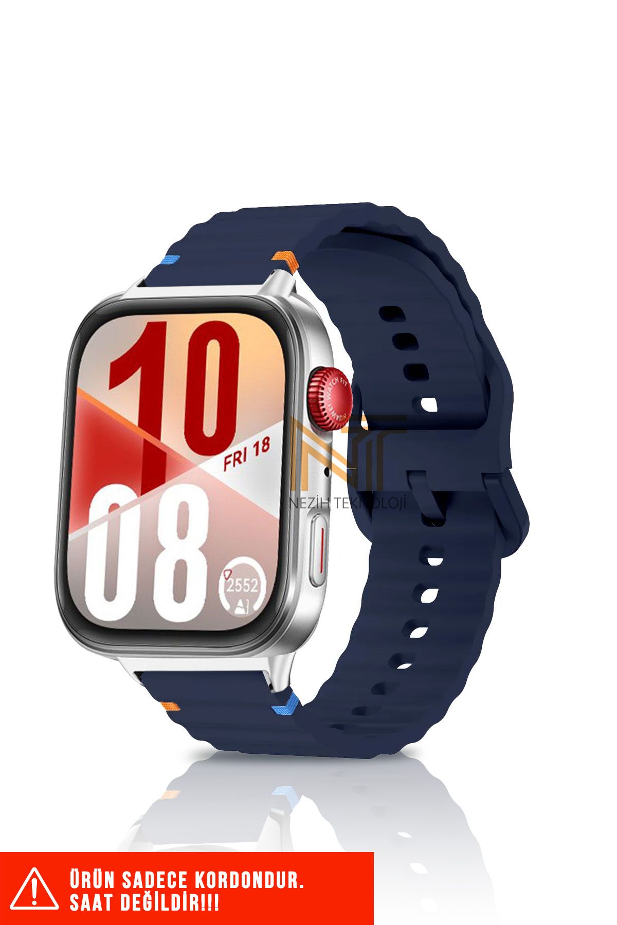 Nezih Case Huawei Watch Fit 3 / Fit 4 / Fit 4 Pro Uyumlu Wave Silikon Kordon 20 mm