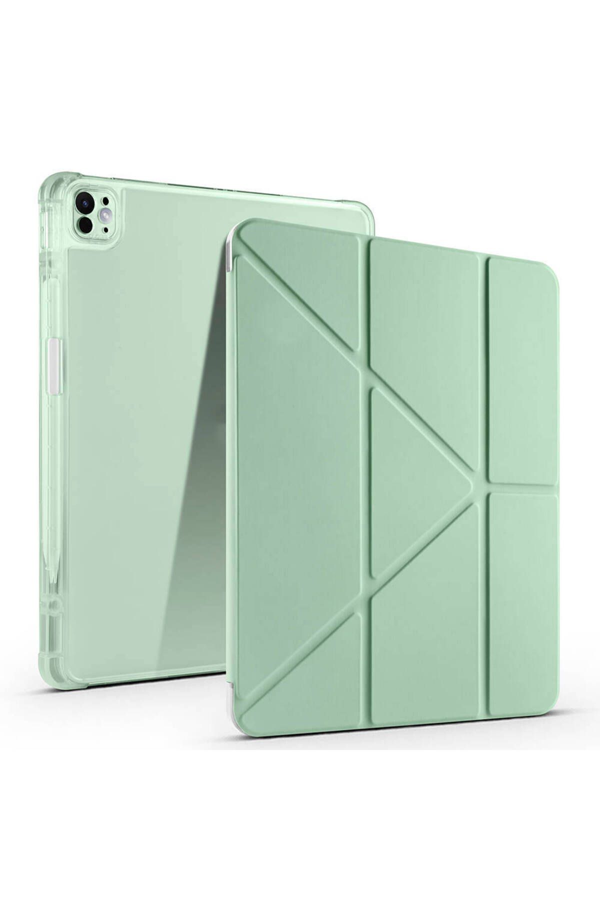 Başkenttekno iPad Air 13 2025 M3 Kılıf Tri Folding Kalem Bölmeli Standlı Kılıf