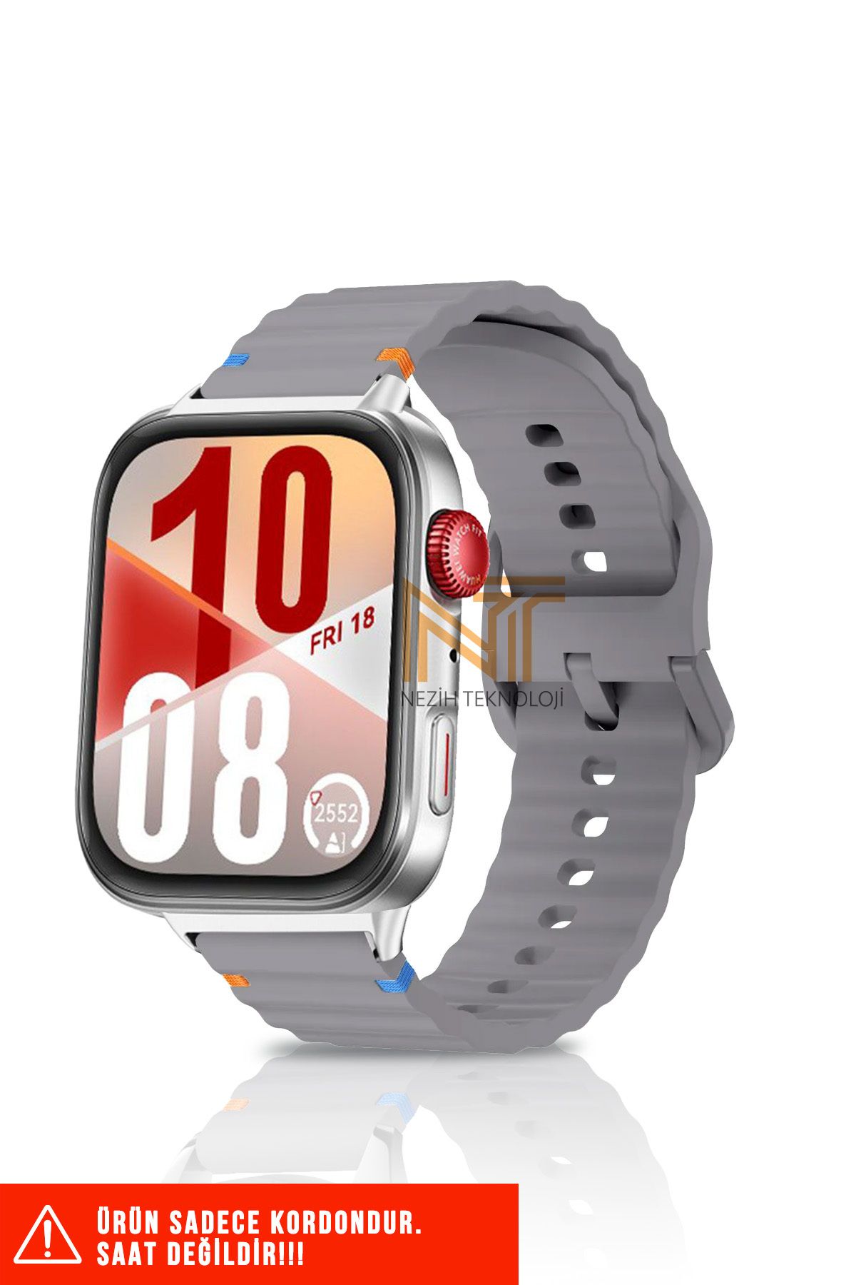 Nezih Case Huawei Watch Fit 3 / Fit 4 / Fit 4 Pro Uyumlu Wave Silikon Kordon 20 mm