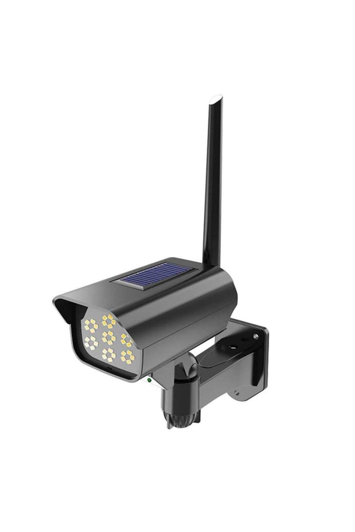 SIKS-Fake Camera With Solar Panel, Remote Control And Motion Sensor, 3 Lighting Modes, Black 1