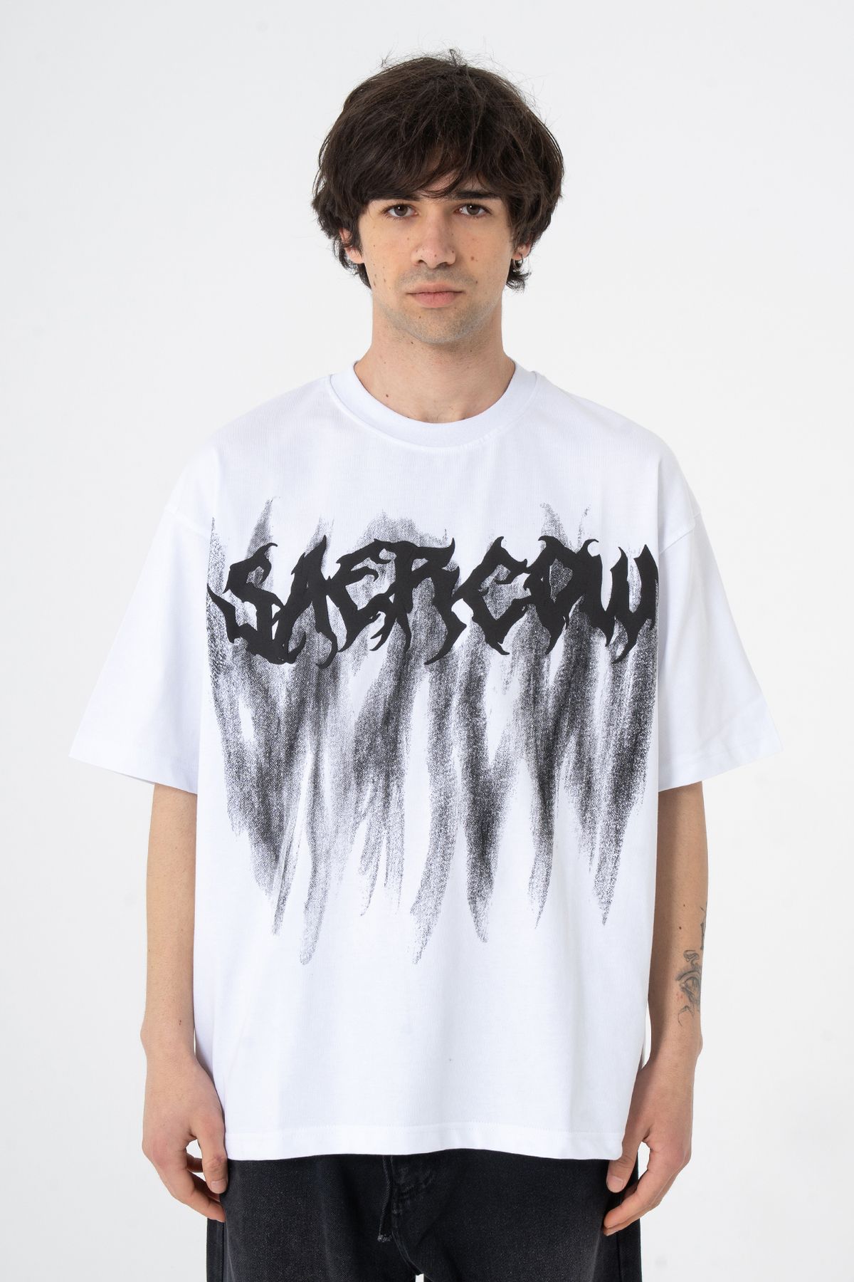 ATE WEAR Oversize Fit SAERCOW Baskılı Tişört