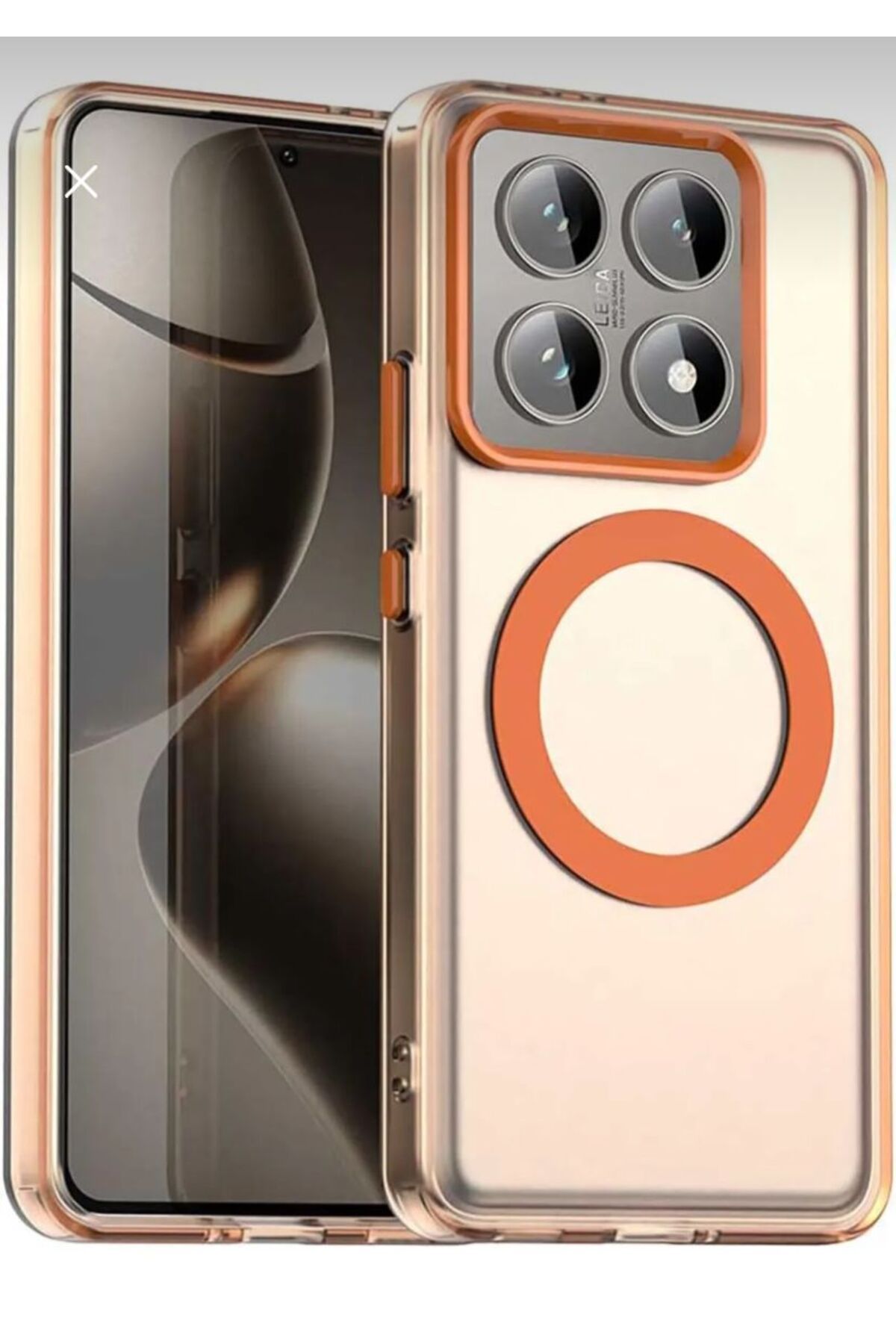 BerTech MED Xiaomi Mi 14t Pro Kılıf Kamera Çıkıntılı Mat Magsafe Özellikli Kenarları Renkli Sert Kapak